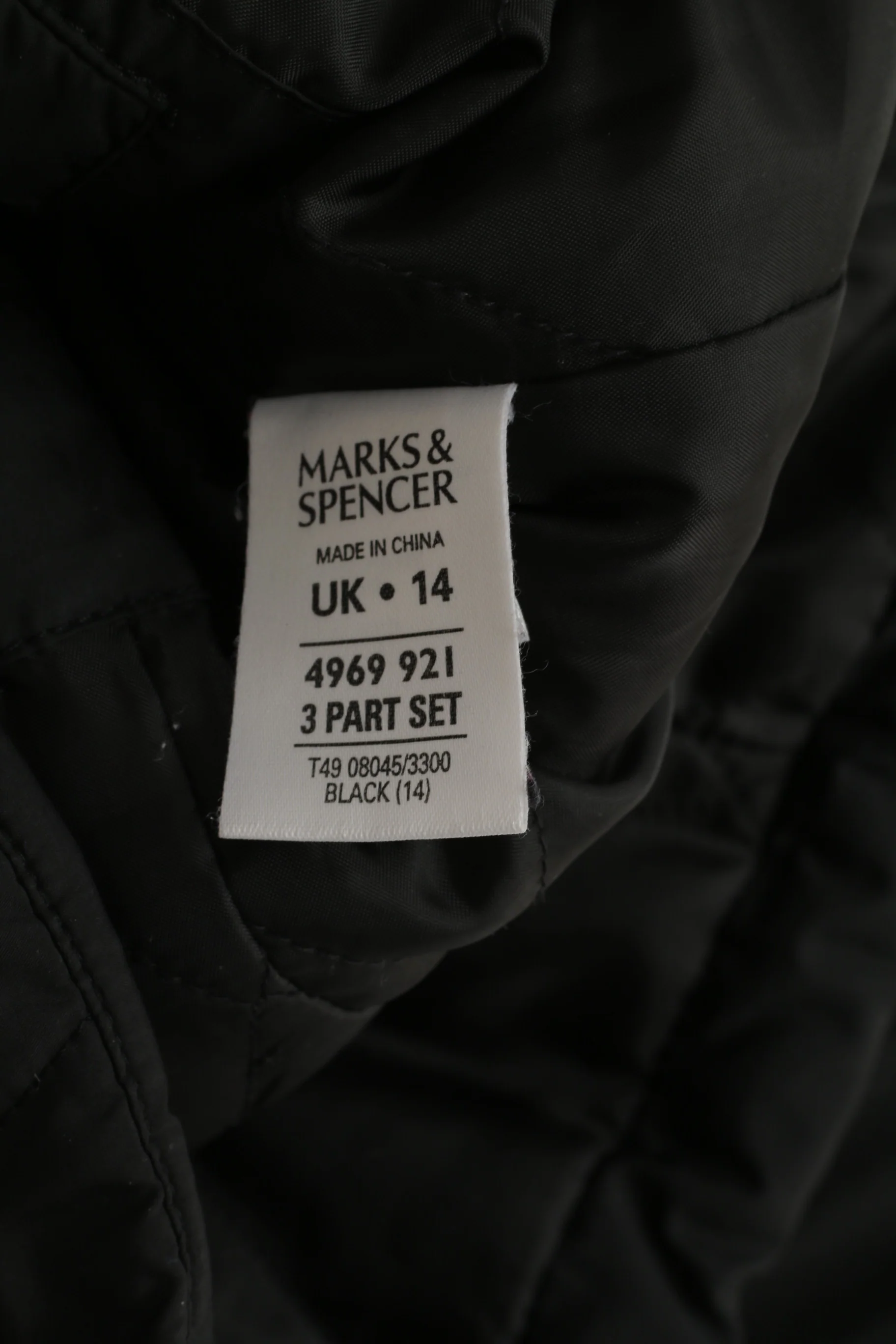 Marks & Spencer Women 14 M Jacket Black Removable Sleeve Hidden Hood Top - Image 5