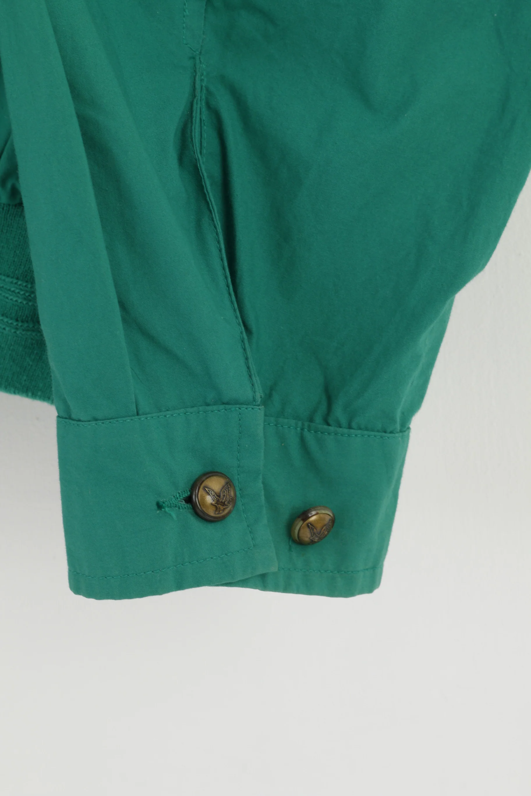 Lyle & Scott Men 44 54 L Jacket Green Cotton Bomber Full Zipper Lightweight Top - Image 4