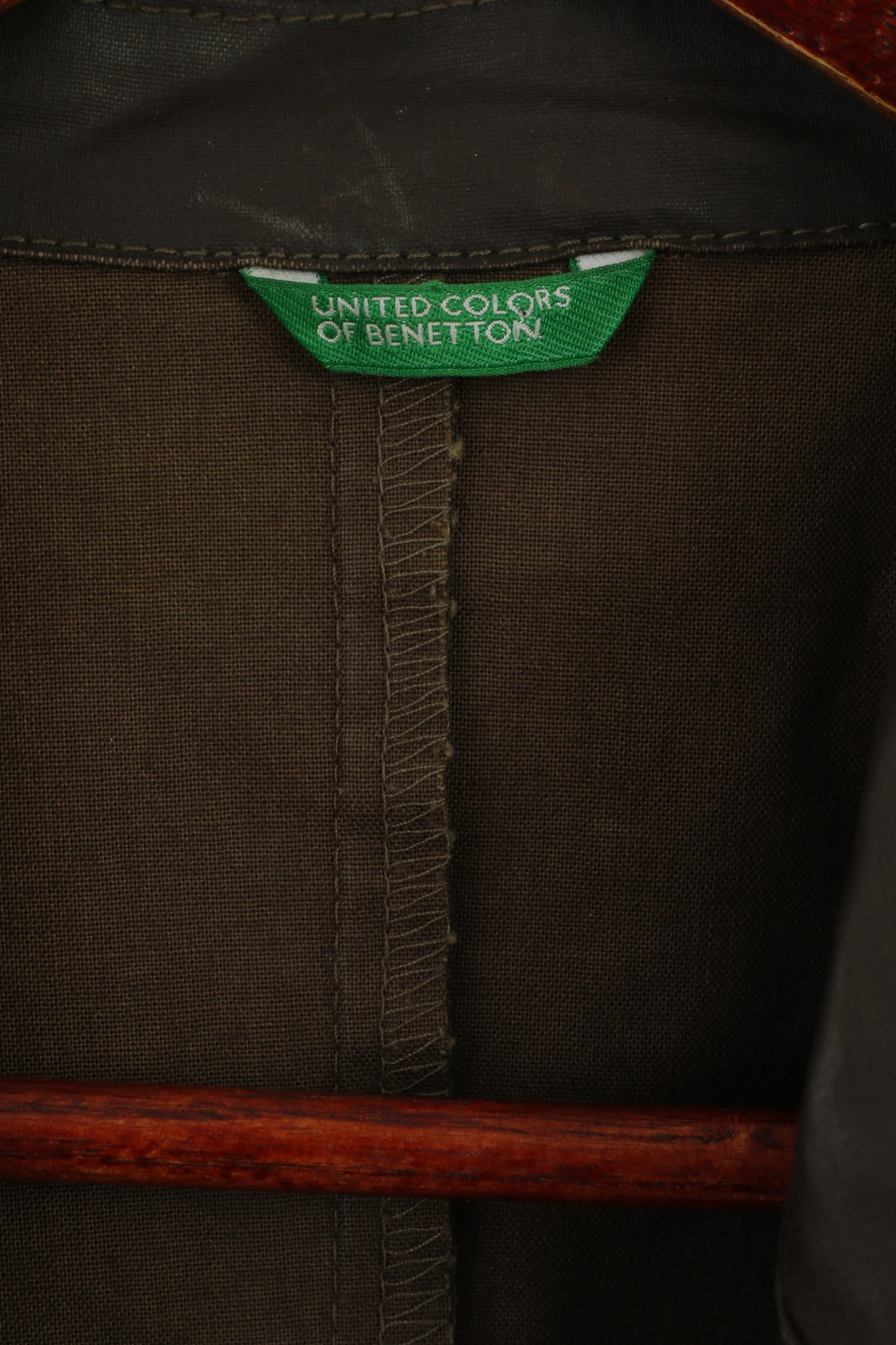 United Colors Of Benetton Women S Jacket Brown Cotton Trench Double Breasted Top - Image 4
