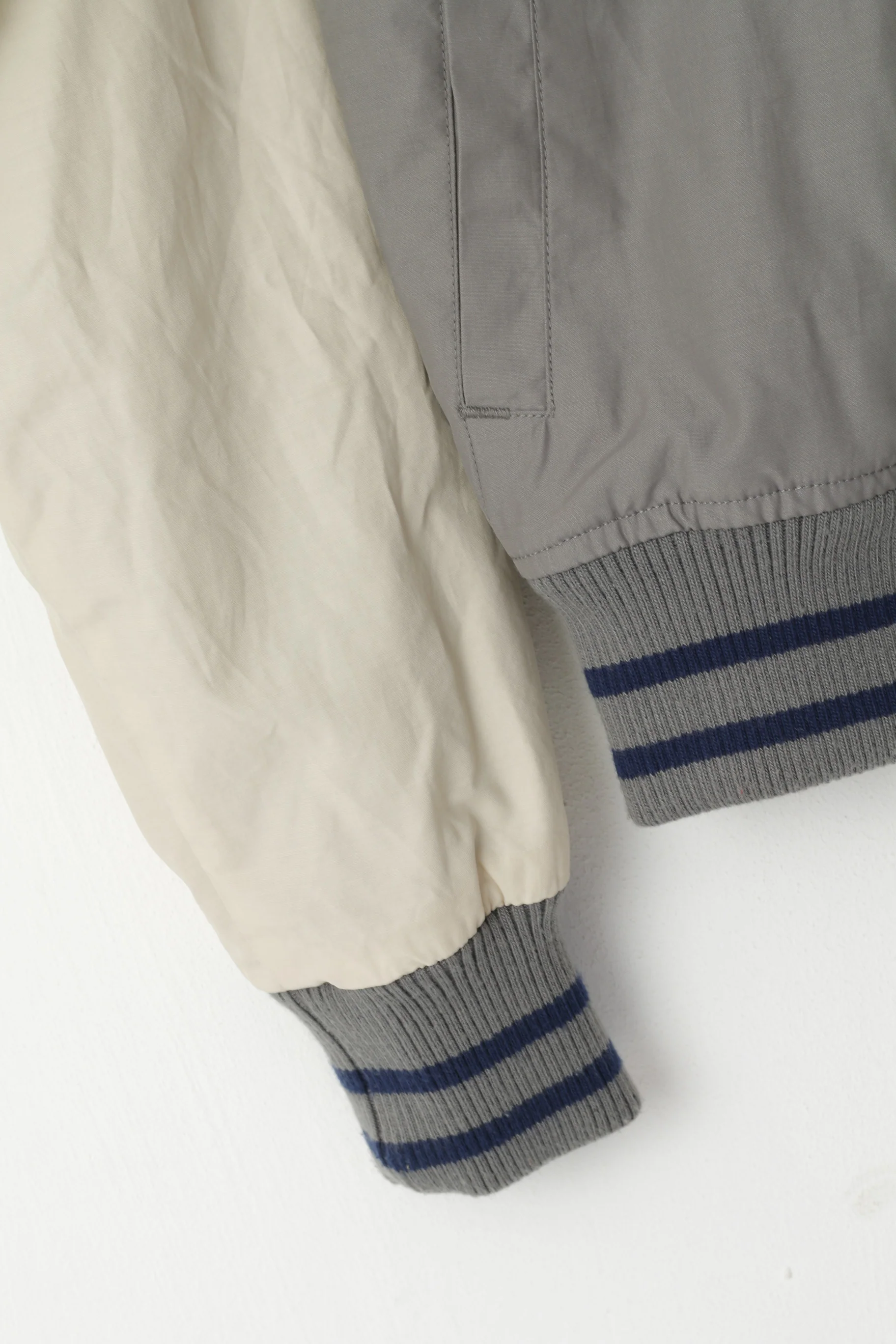 Original Penguin Men S (XS) Jacket Grey Baseball Sportswear Full Zipper Light Top - Image 3