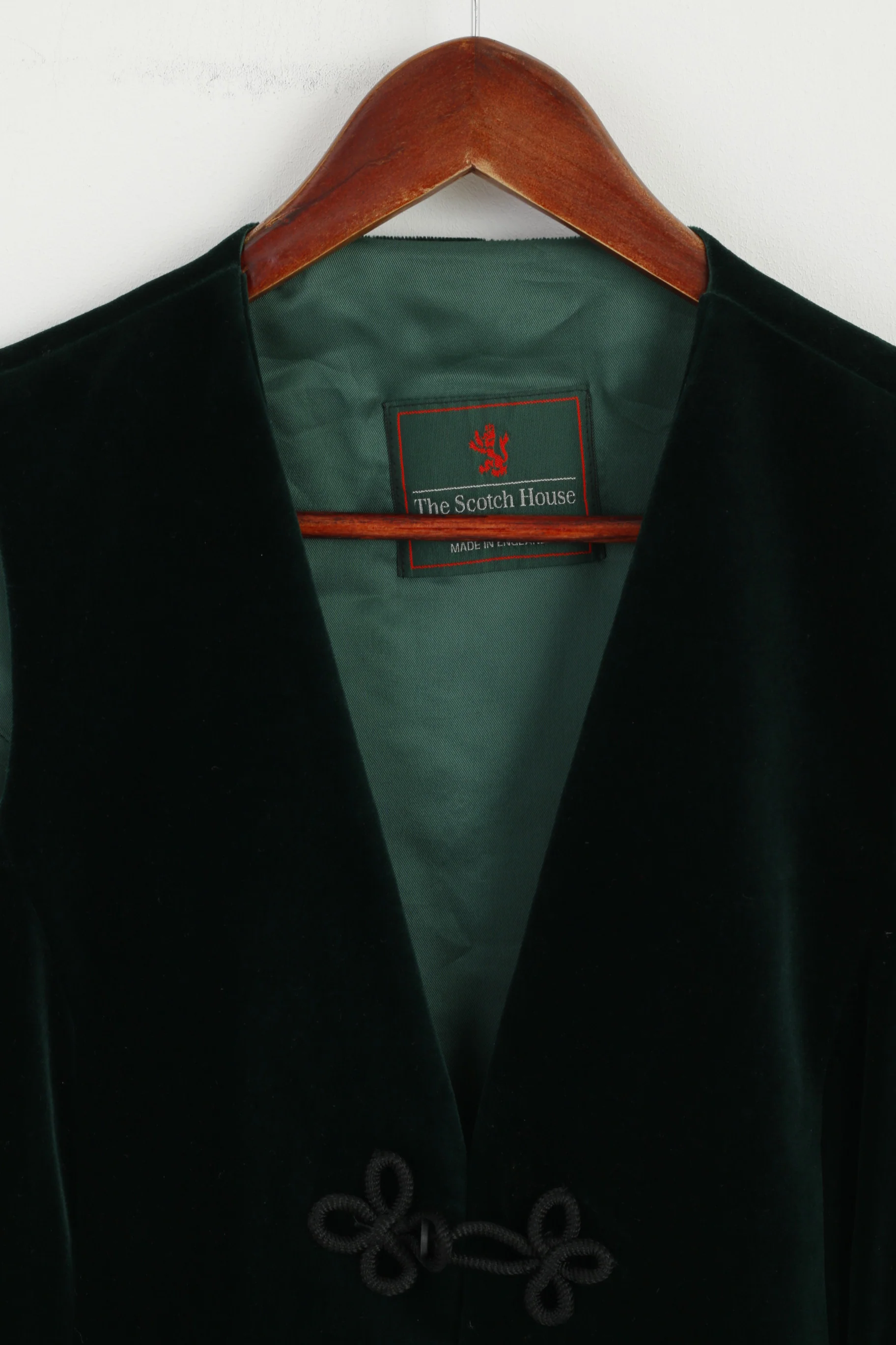The Scotch House Women M Vest Bottle Green Cotton Three Buttons Retro Top - Image 2