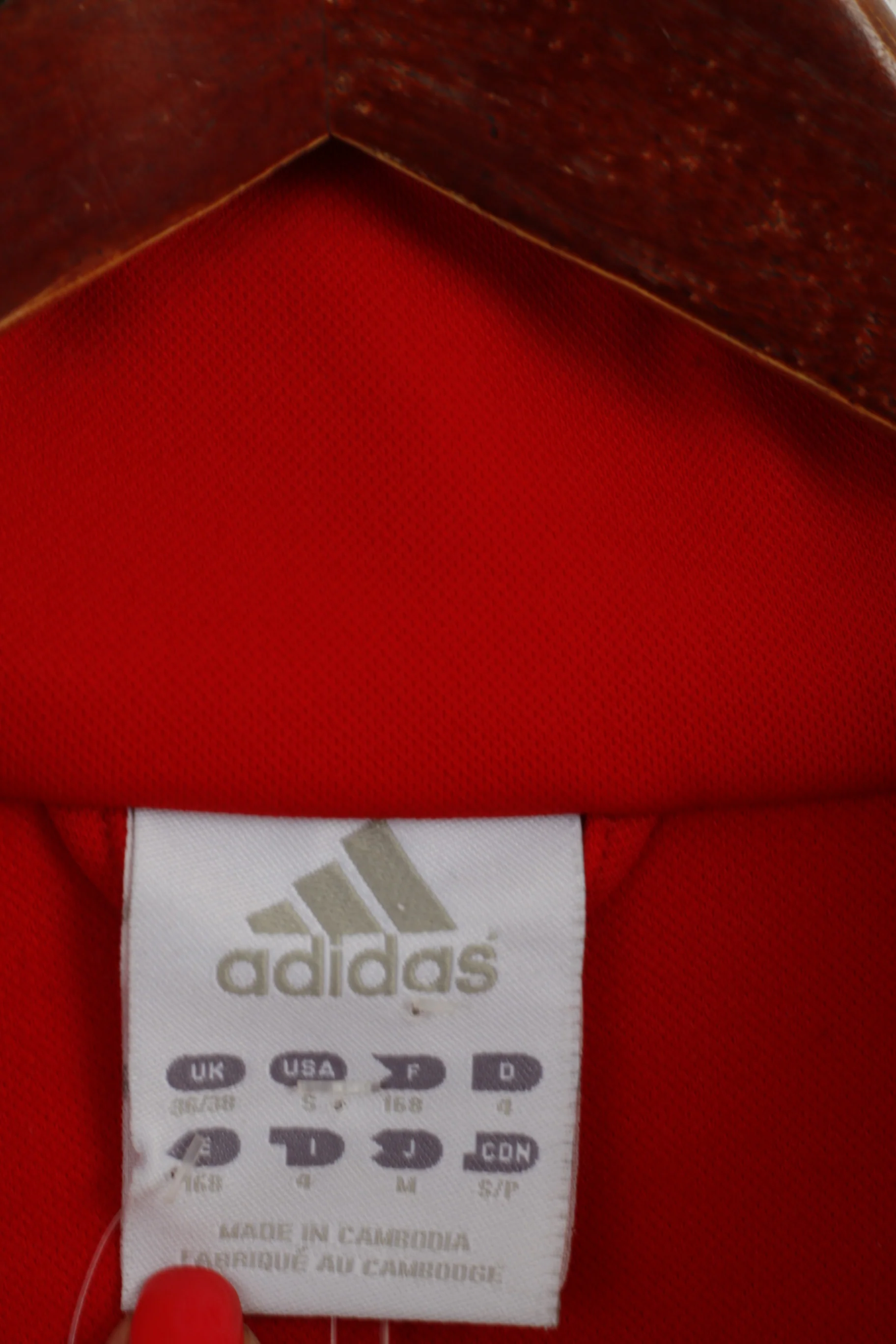 Adidas Women M 168 Sweatshirt Red Eneryda Volley Zip Neck Active Top - Image 5