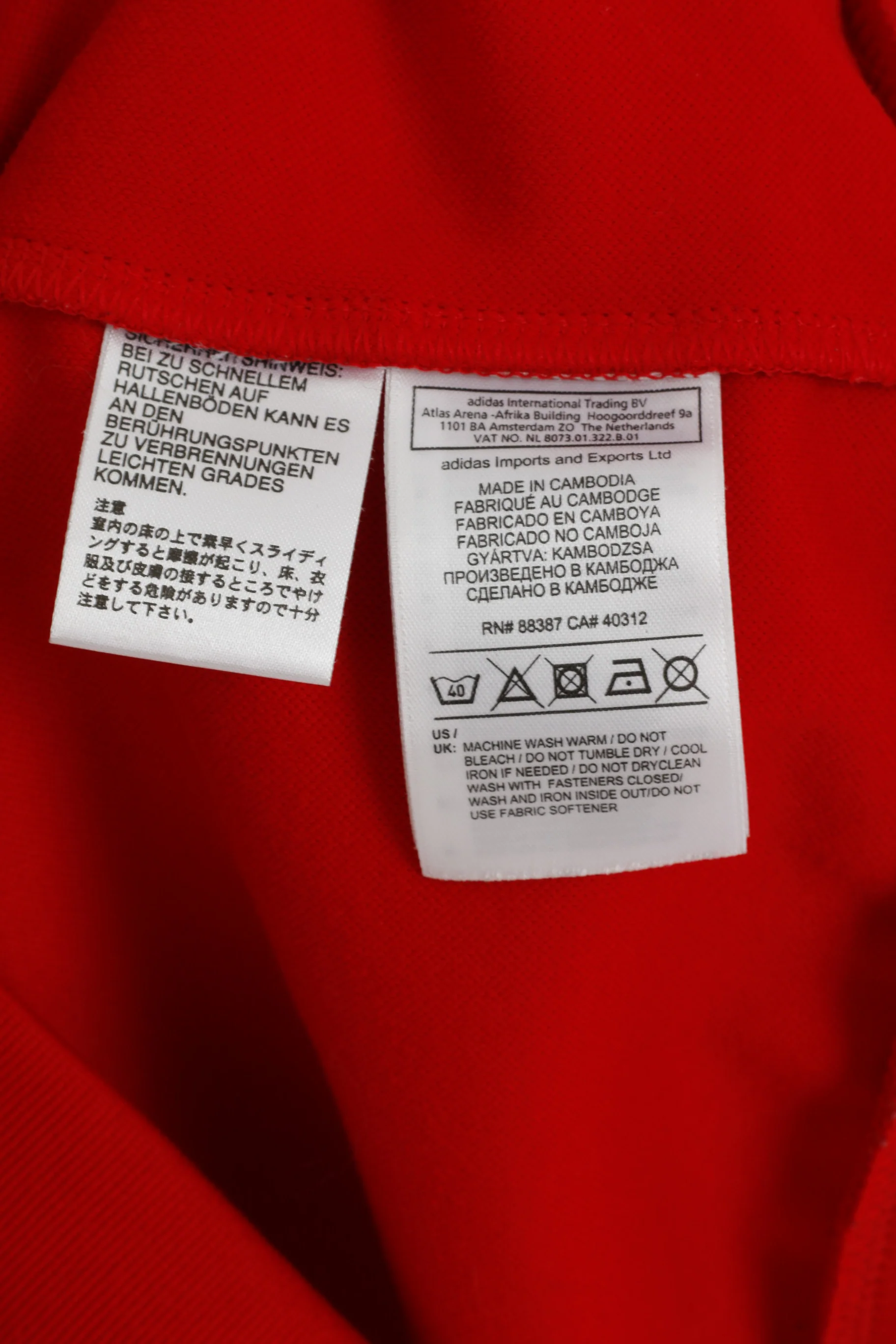 Adidas Women M 168 Sweatshirt Red Eneryda Volley Zip Neck Active Top - Image 6