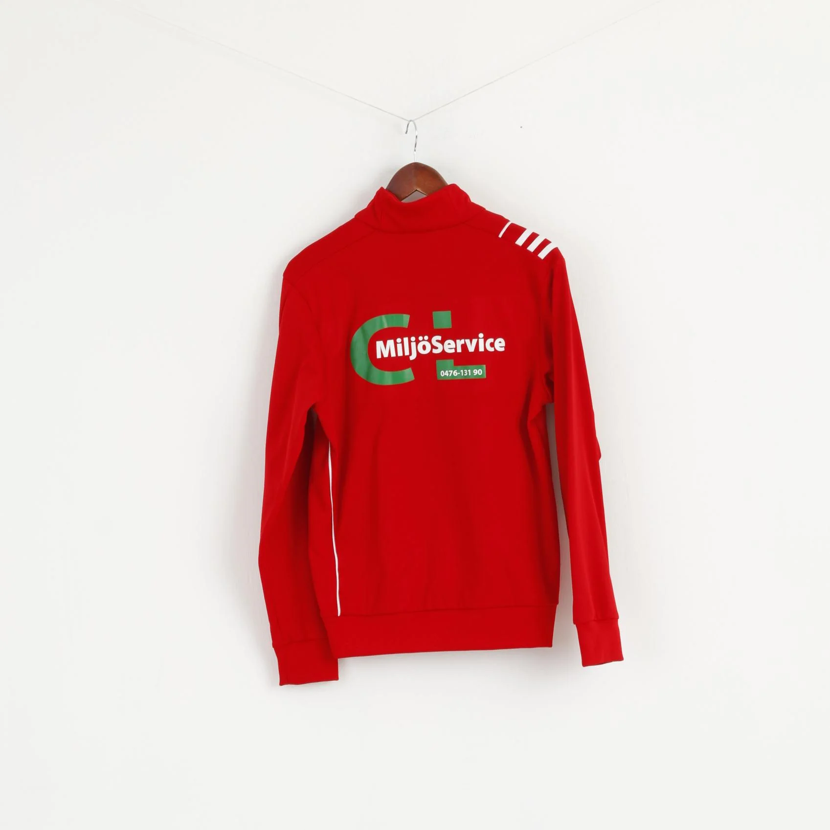 Adidas Women M 168 Sweatshirt Red Eneryda Volley Zip Neck Active Top - Image 7