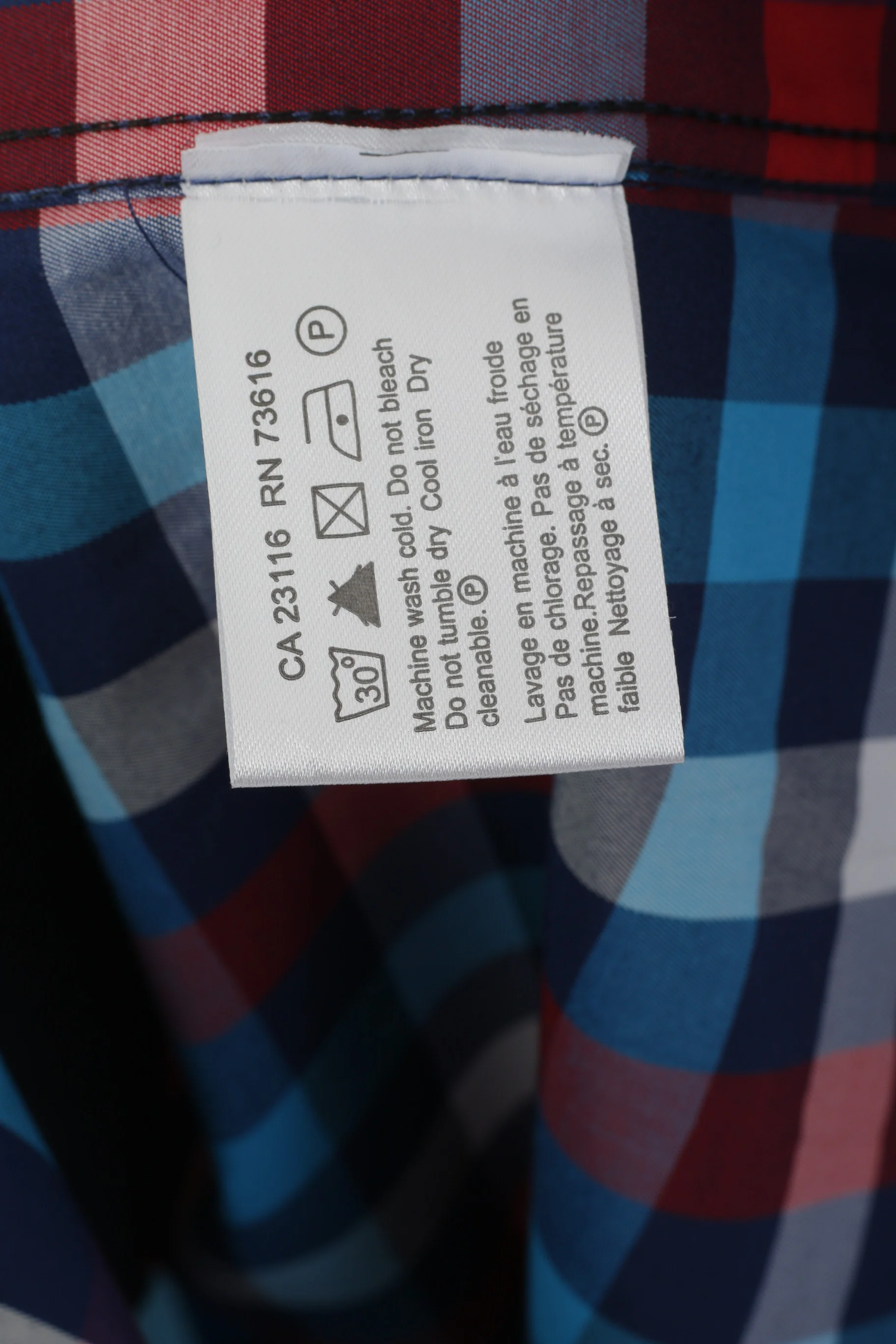 Paul and Shark Yachting Men XXL Casual Shirt Blue Checkered Cotton Long Sleeve Top - Image 5