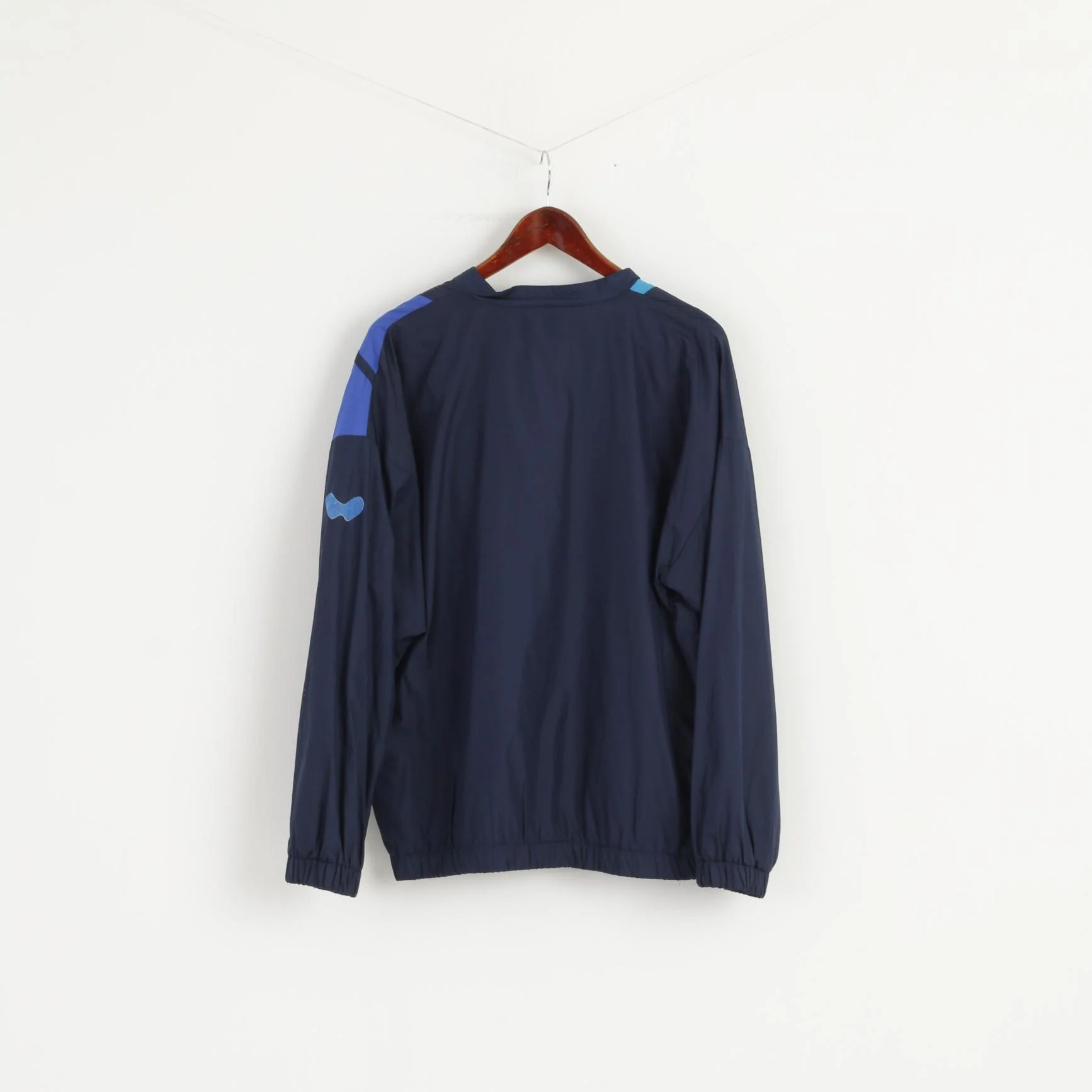 Adidas Men 54 XL Jacket Pullover Blue Zip Neck Bomber Activewear Retro Top - Image 7