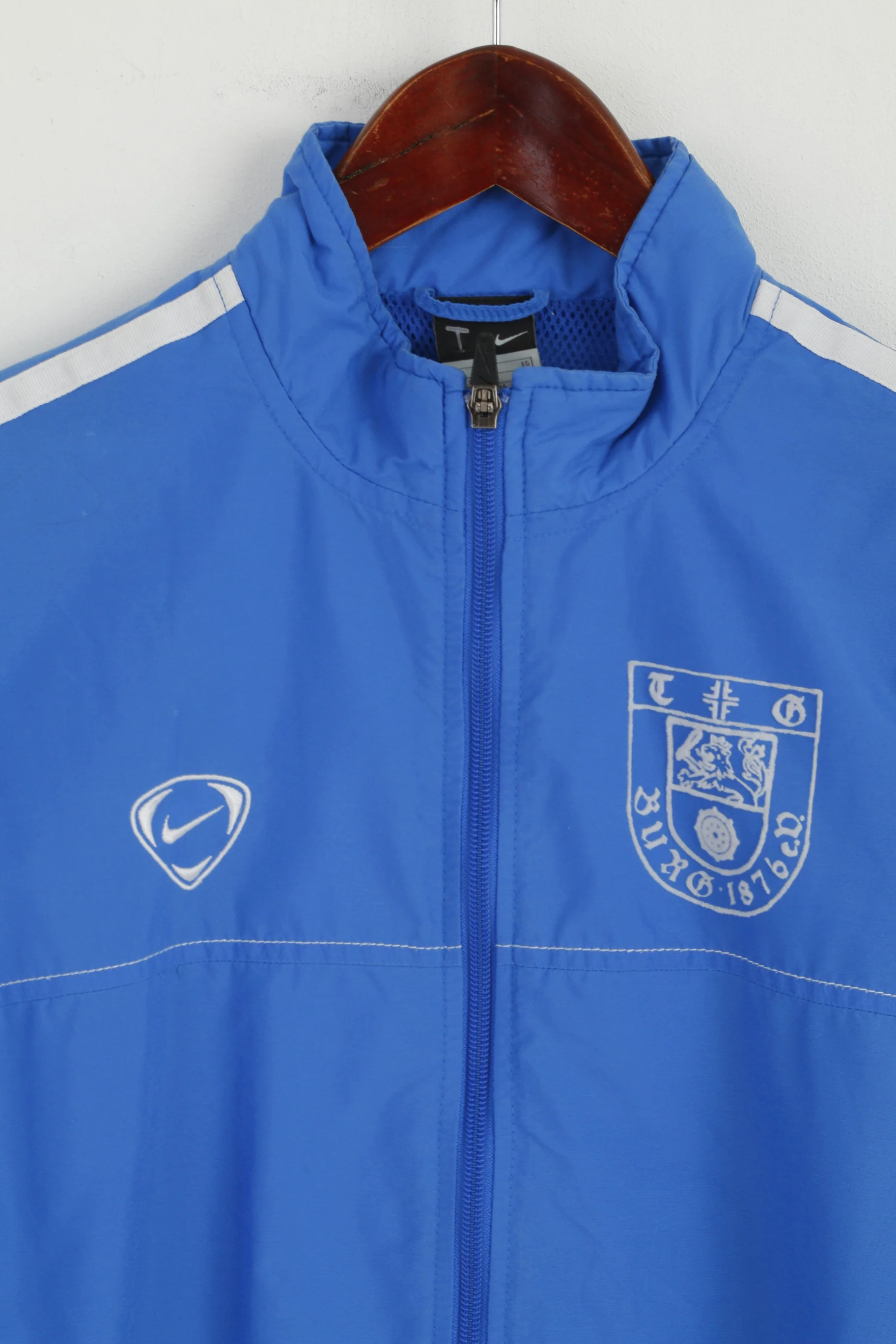 Nike Youth 164 - 176 Jacket Blue Nylon Activewear Training Sport Zip Up #9 Track Top - Image 2
