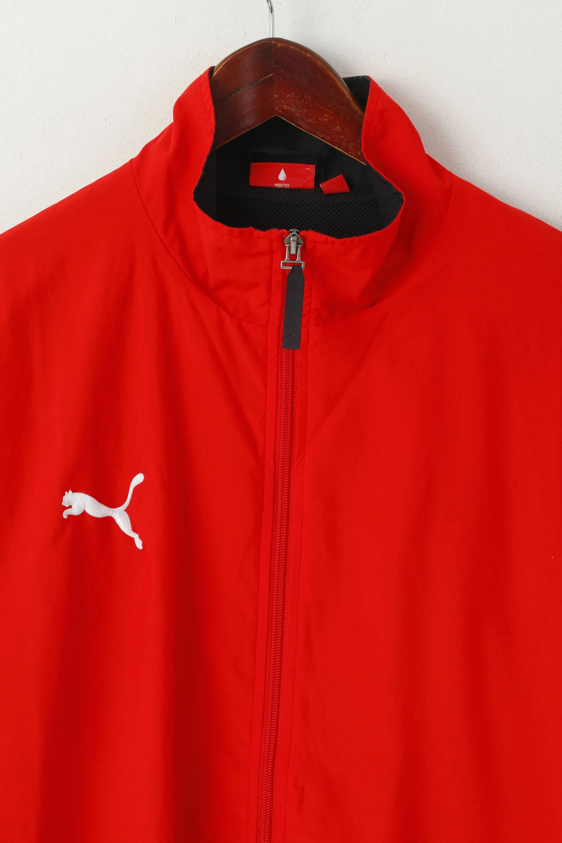 Puma Men L Jacket Red Sportswear Lightweight Full Zipper Activewear Track Top8 - Image 2