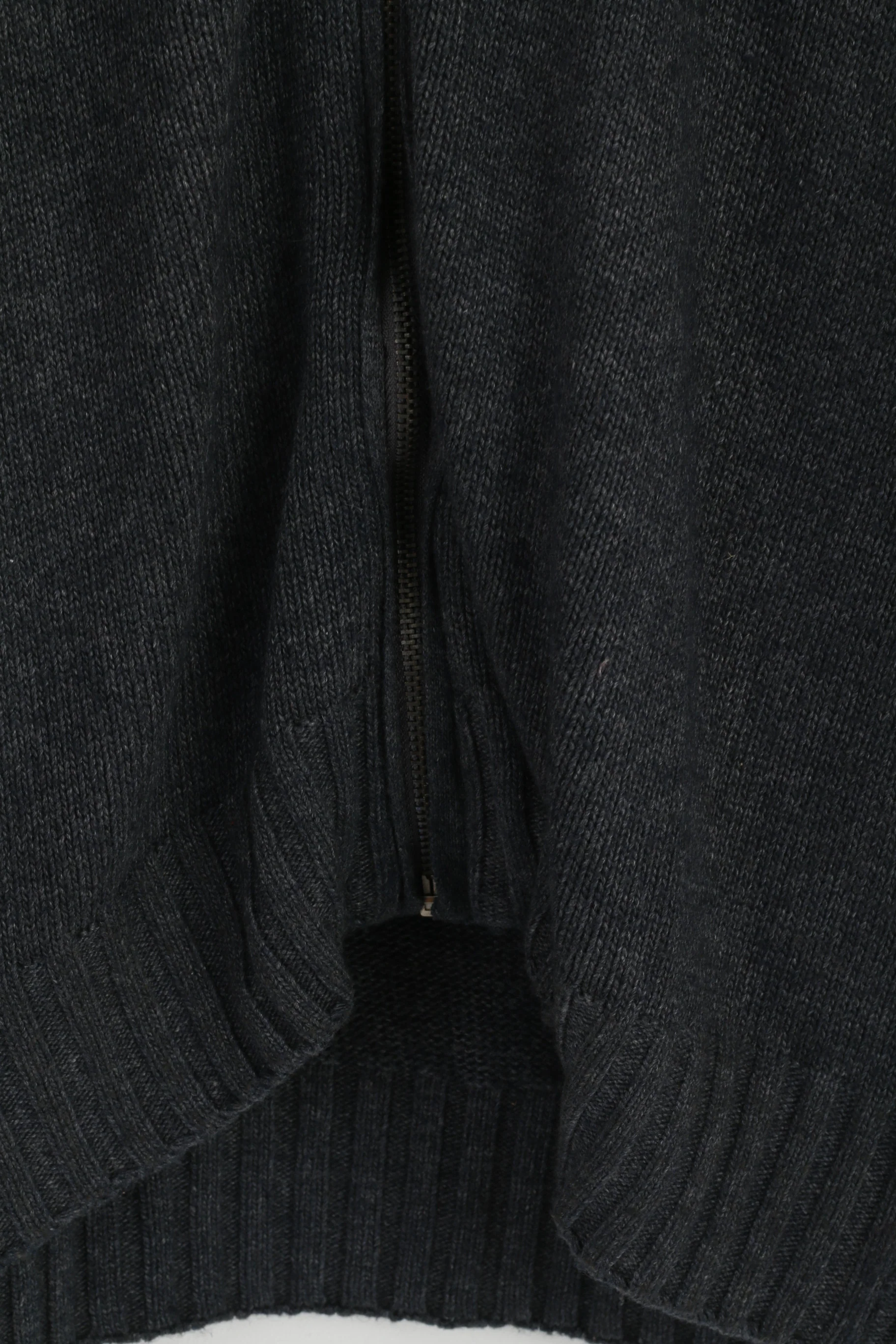 New Zealand Auckland Men M Jumper Grey Full Zipper Nylon Exclusive Sweater Top - Image 4