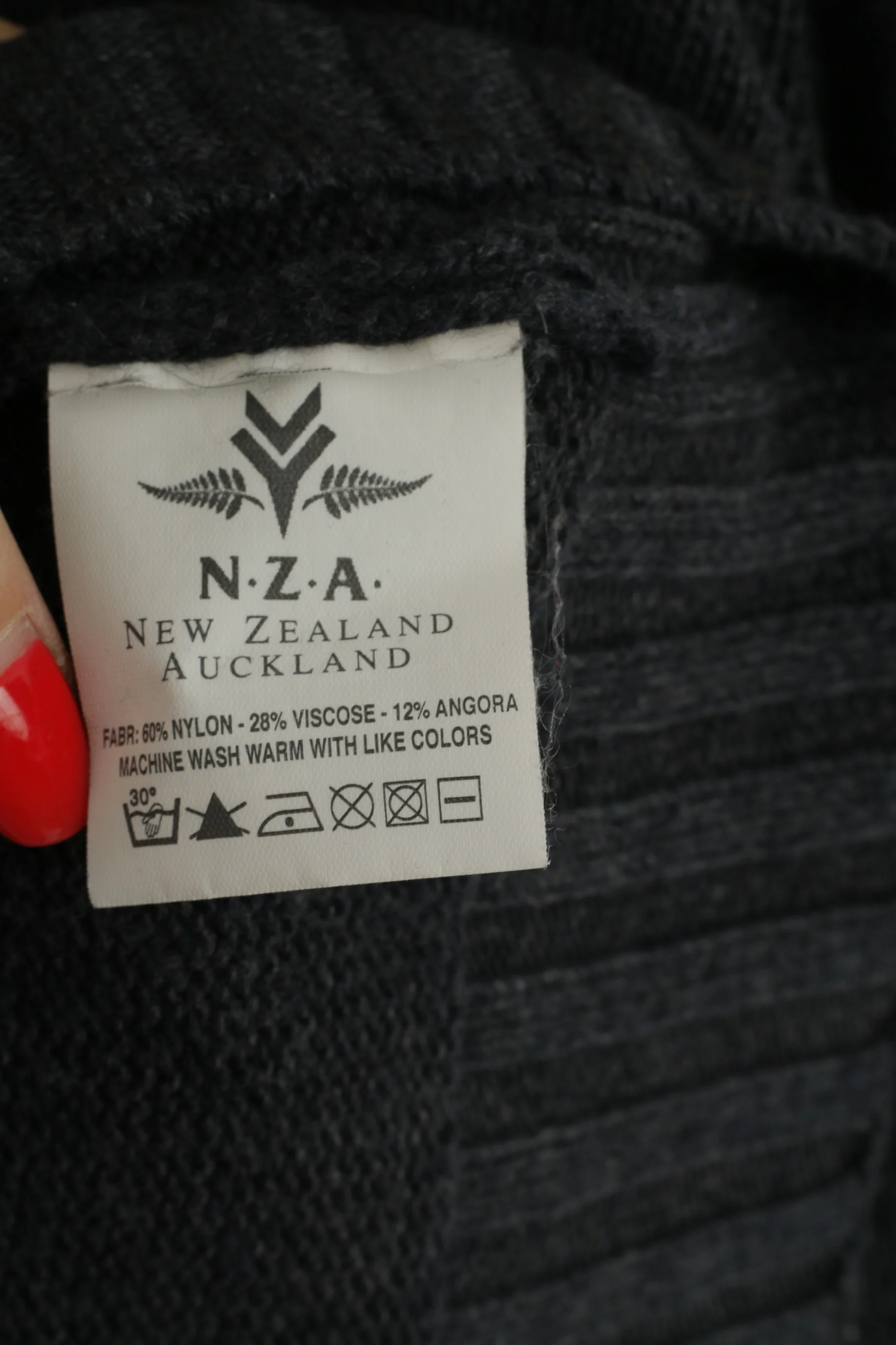 New Zealand Auckland Men M Jumper Grey Full Zipper Nylon Exclusive Sweater Top - Image 6