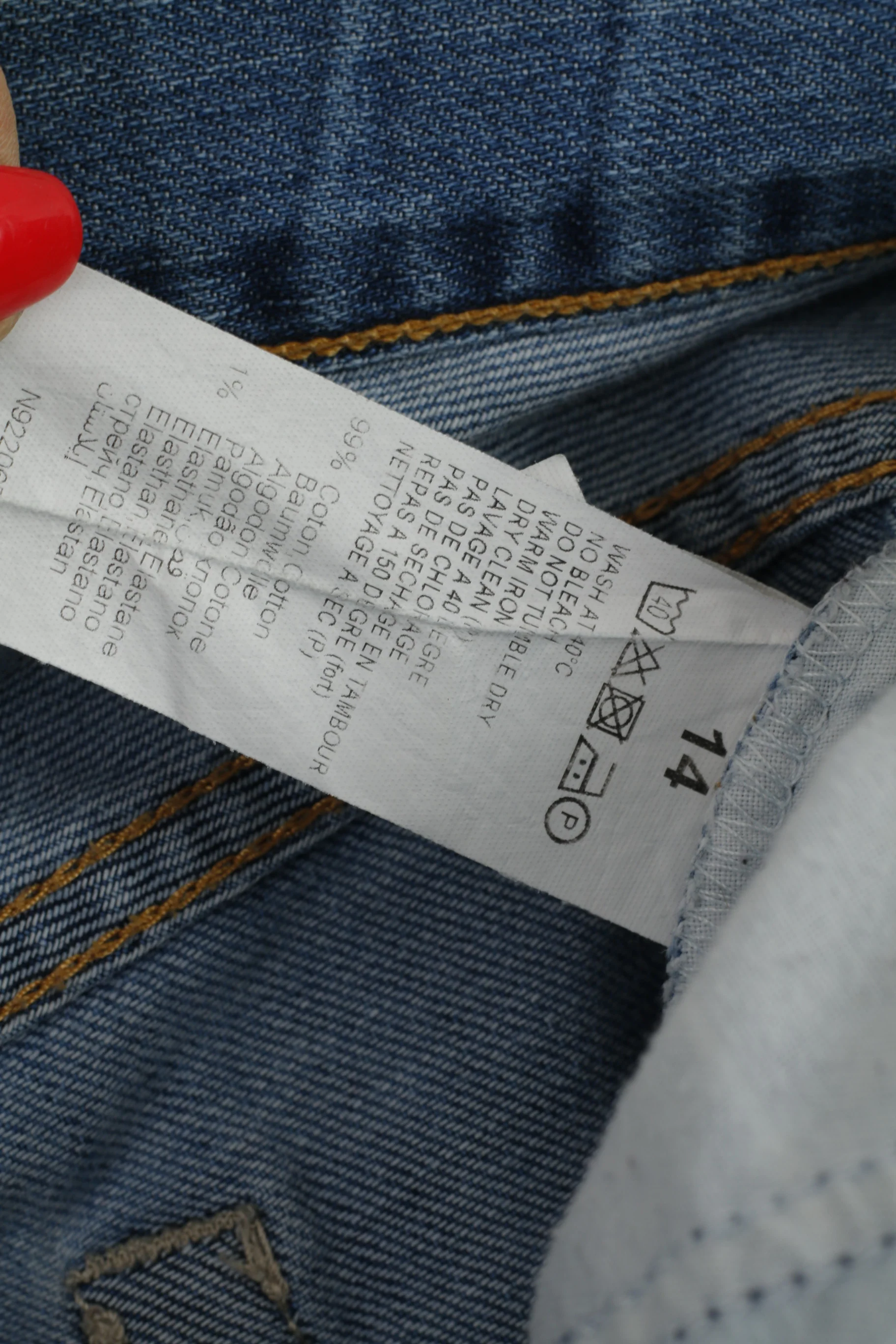 Levi's Girls 14 Age Trousers Blue Jeans Denim Regular 504 Cotton Skinny Pants - Image 4