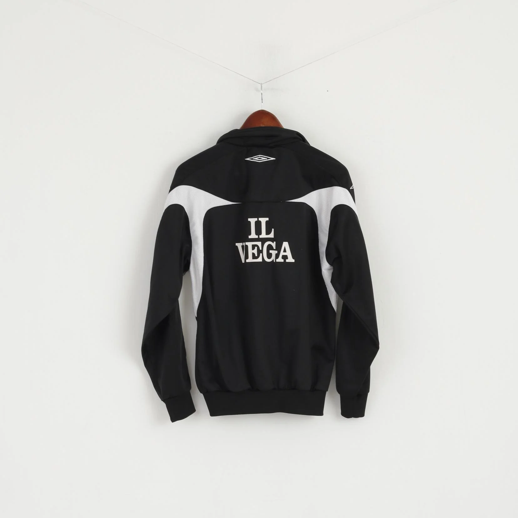Umbro Mens S Sweatshirt Black IL Vega Football Full Zipper Sabina Track Top - Image 6