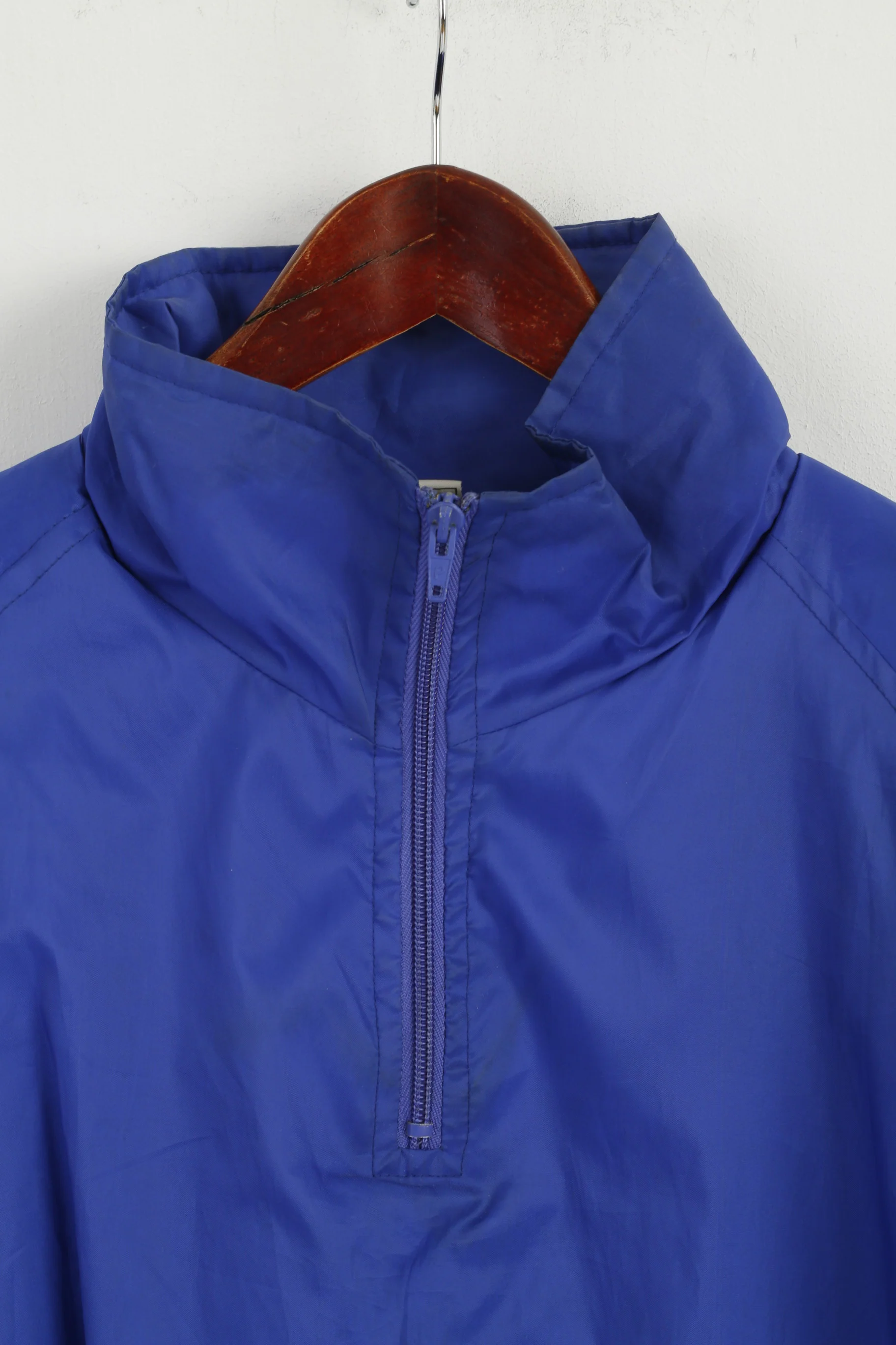 Snow Boarding Fun Men XL Jacket Pullover Blue Zip Neck Cotton Lined Retro Top - Image 2