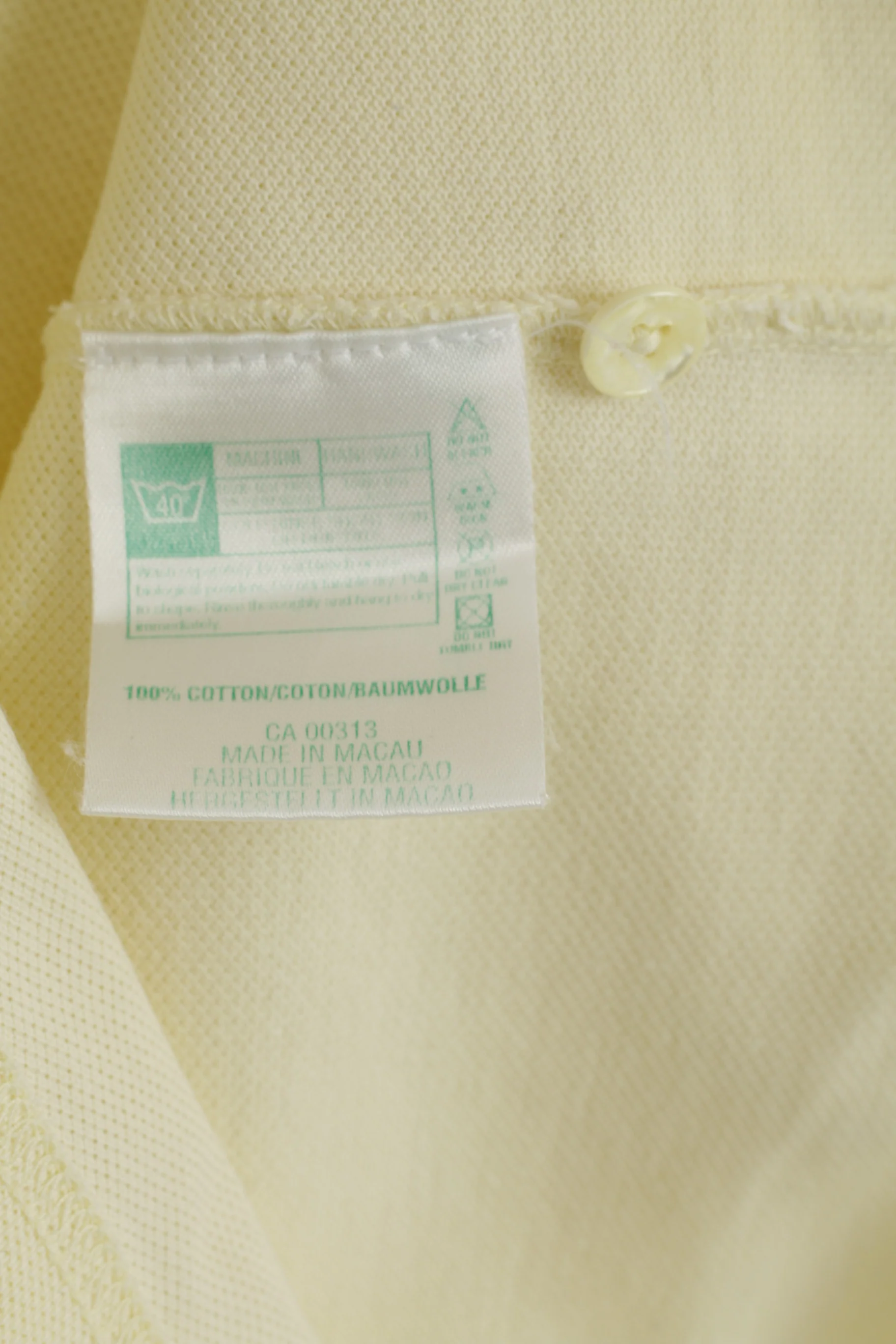 Lyle & Scott Men L Polo Shirt Yellow Wilpshire Golf Club Classic Top - Image 4