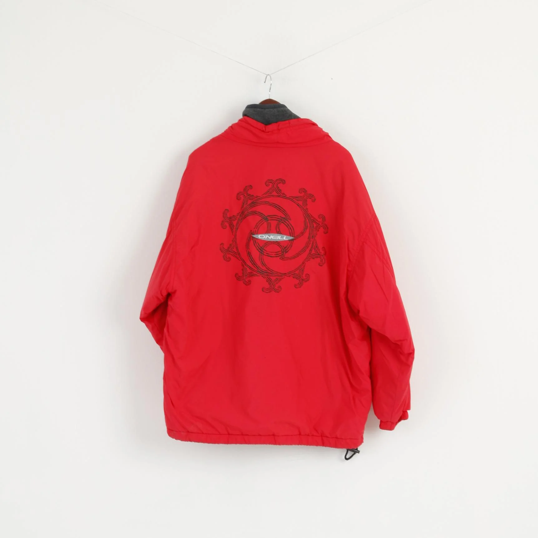 O'Neill Sportswear Men L Jacket Red Ski Snowboarding Pullover Zip Neck Padded Vintage Top - Image 8