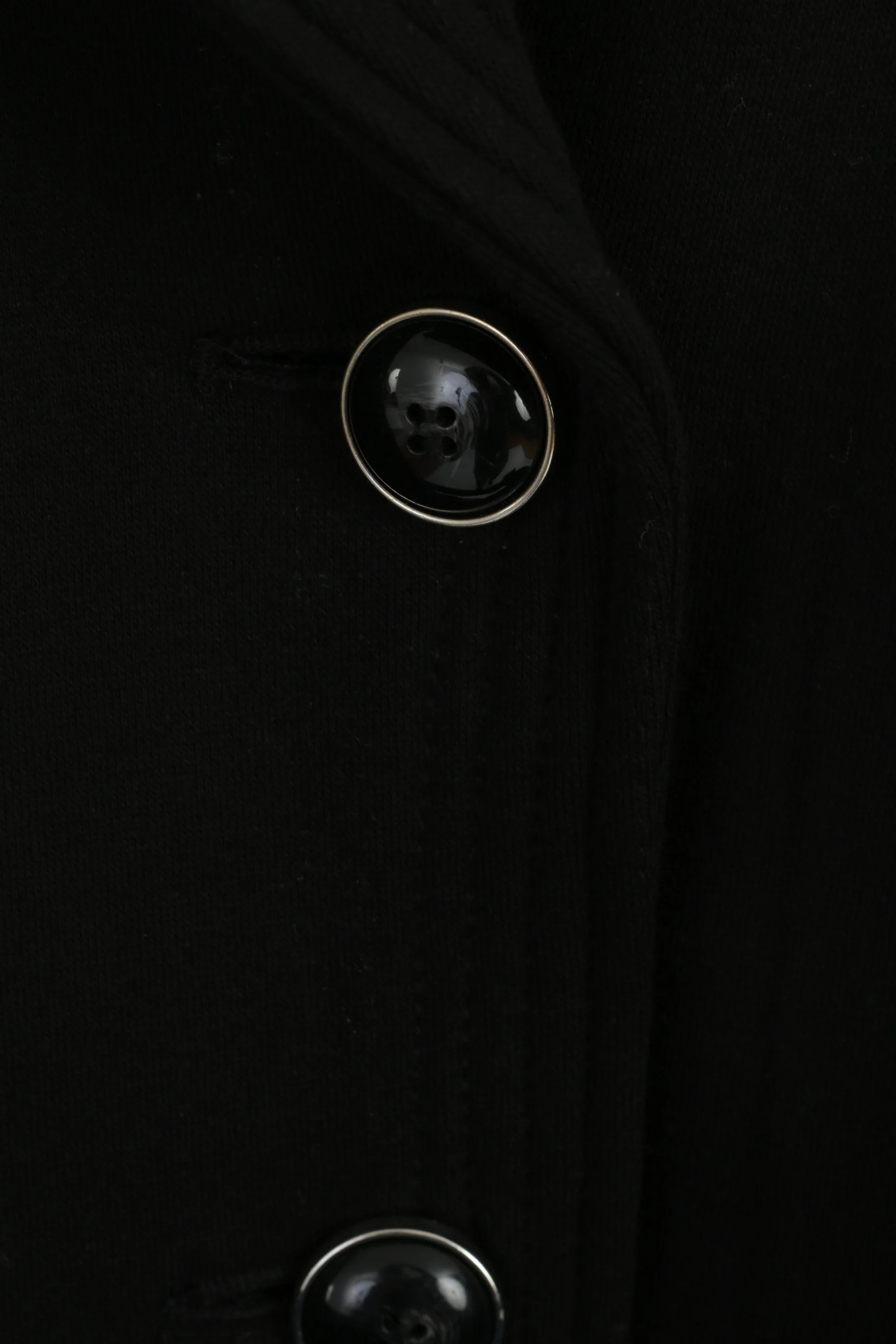 Kenneth Cole Reaction Women M Jacket Black Soft Cotton Belted Fit Casual Top - Image 4