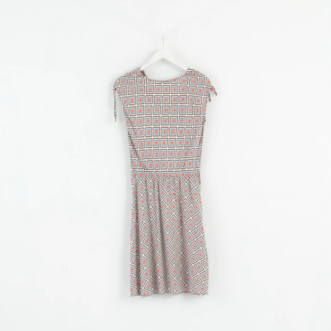Tu Womens 12 Midi Dress Blue Geometry 100% Viscose Soft Summer - Image 6