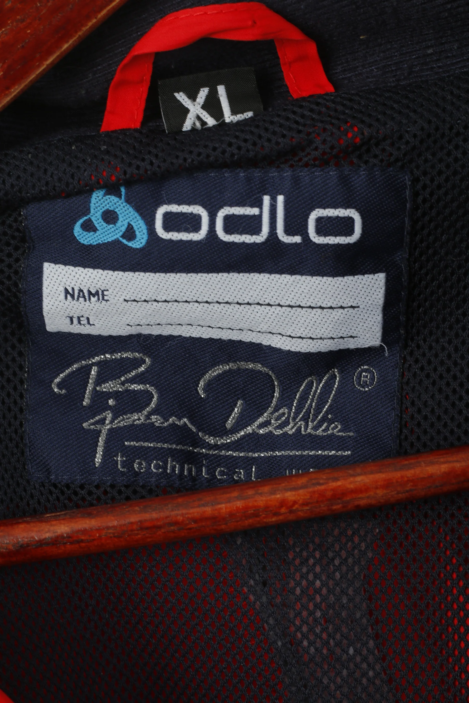 Odlo Bjorn Daehlie Men XL Jacket Red Activewear Full Zip Technical Wear Sport Top - Image 4