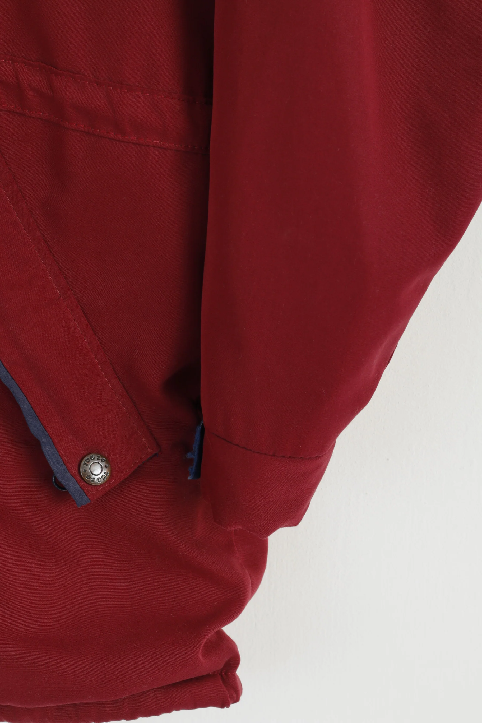 TOG 24 TECHNICAL Women 14 L Jacket Maroon Trevira Outdoor Hooded Zip Up Parka - Image 3