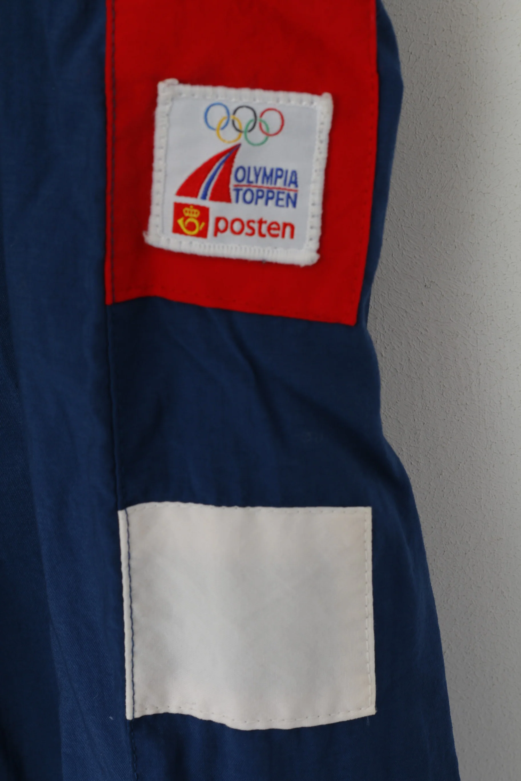 Olympia Toppen Men XL Sweatpants Navy Nylon Tactel Vintage Track Bottoms - Image 2