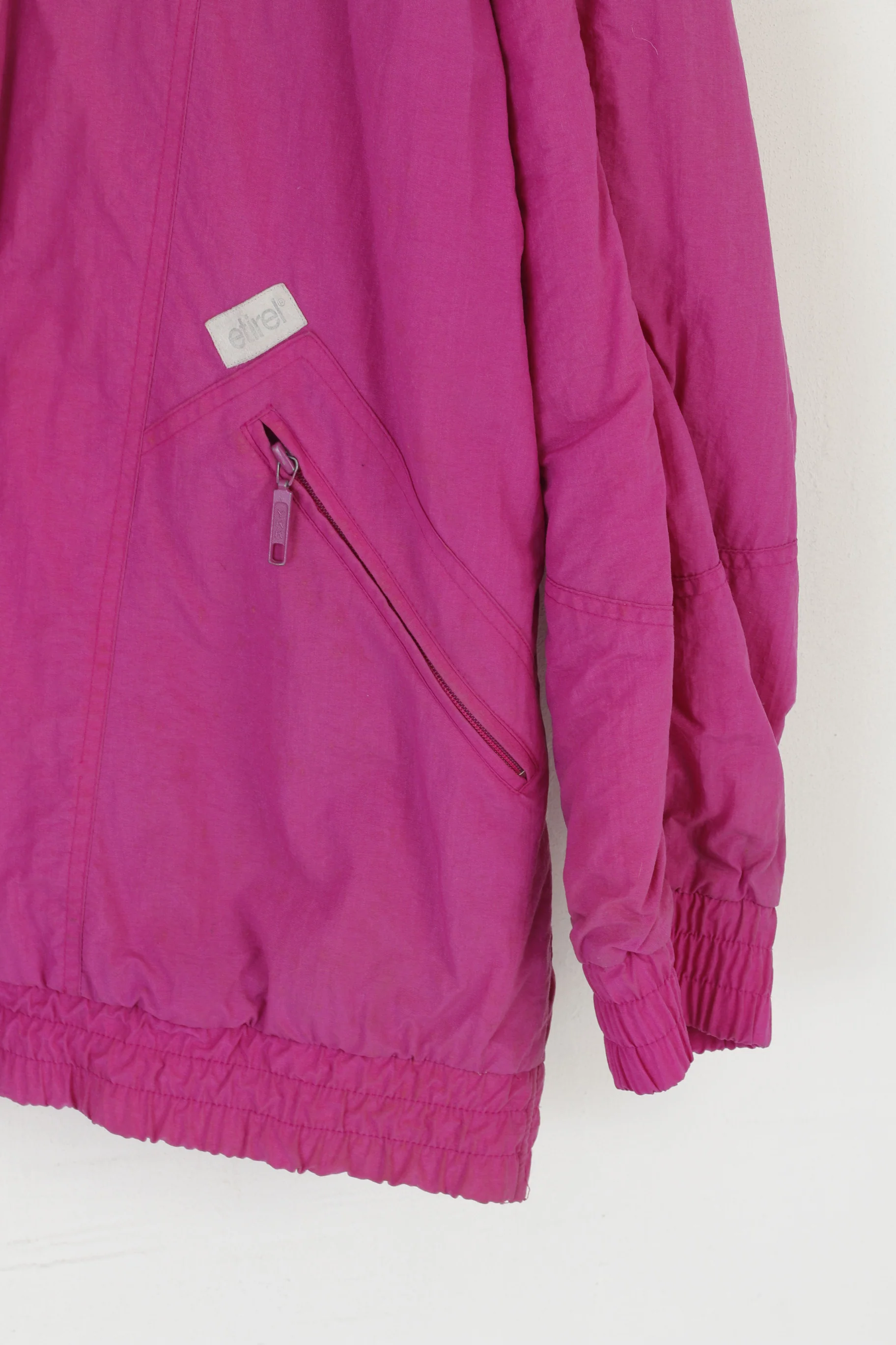 Etirel Le Style Women XL Bomber Jacket Purple Vintage Outdoor Nylon Waterproof Top - Image 4