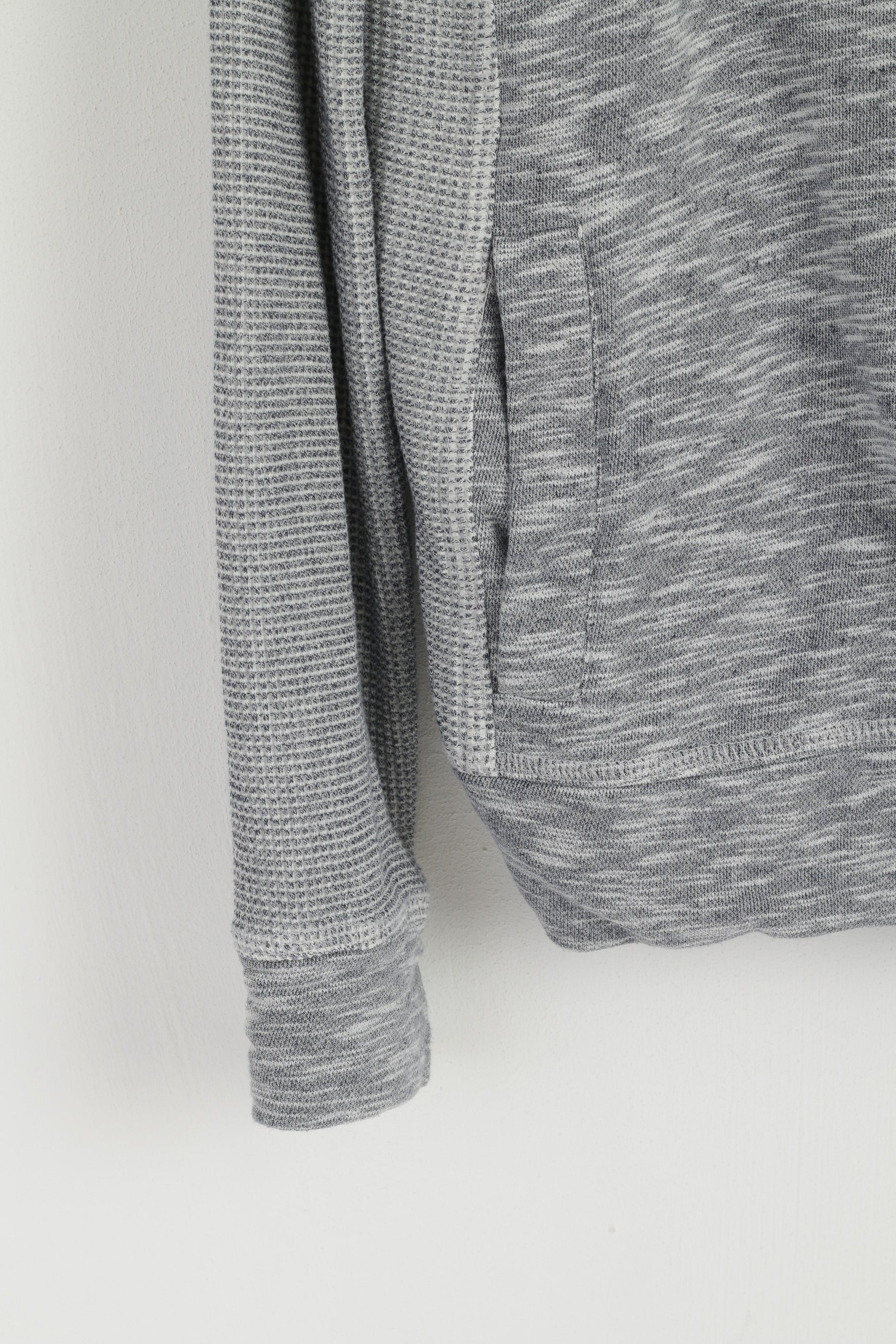 Kenneth Cole Reaction Women M Sweatshirt Grey Cotton Detailed Zip Up Top - Image 3