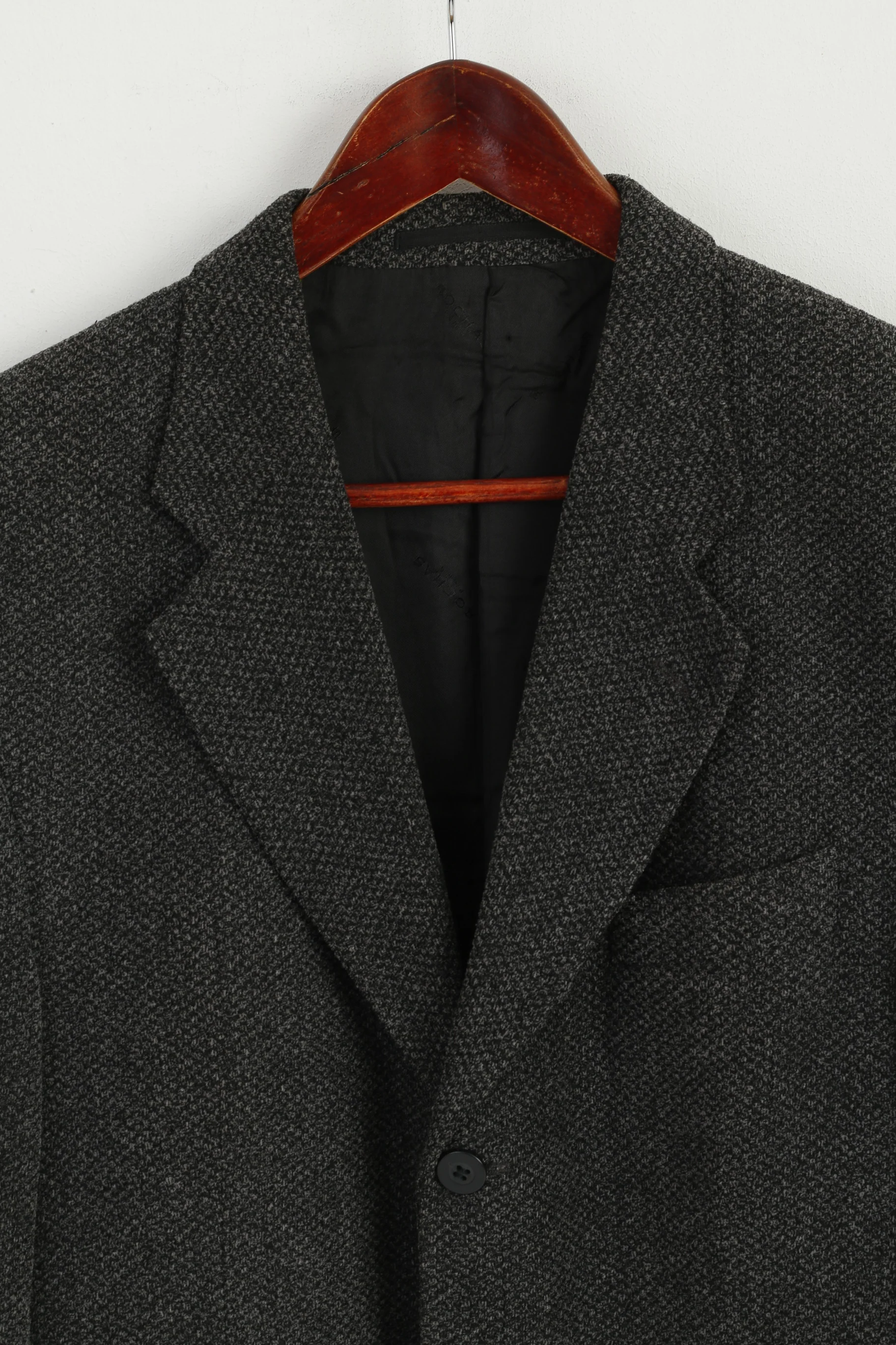 Rochas Paris Men 38 S Blazer Grey Cotton Blend Single Breasted Jacket - Image 2