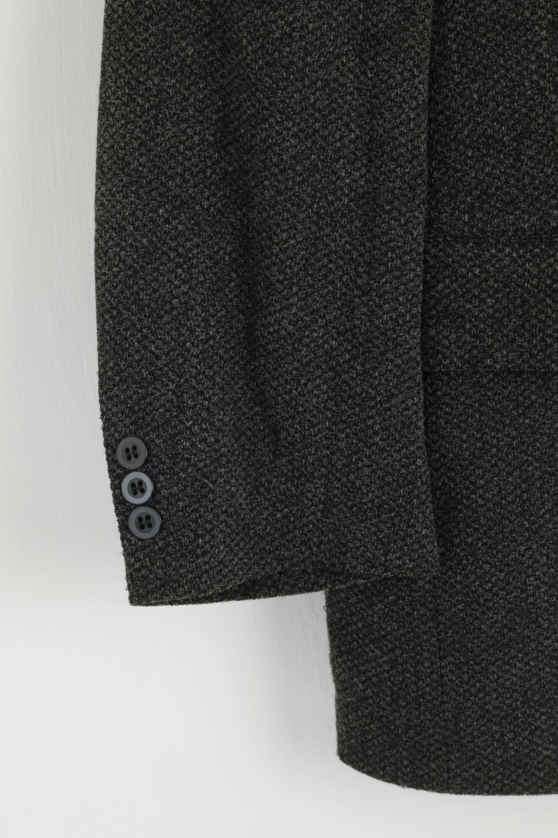 Rochas Paris Men 38 S Blazer Grey Cotton Blend Single Breasted Jacket - Image 3