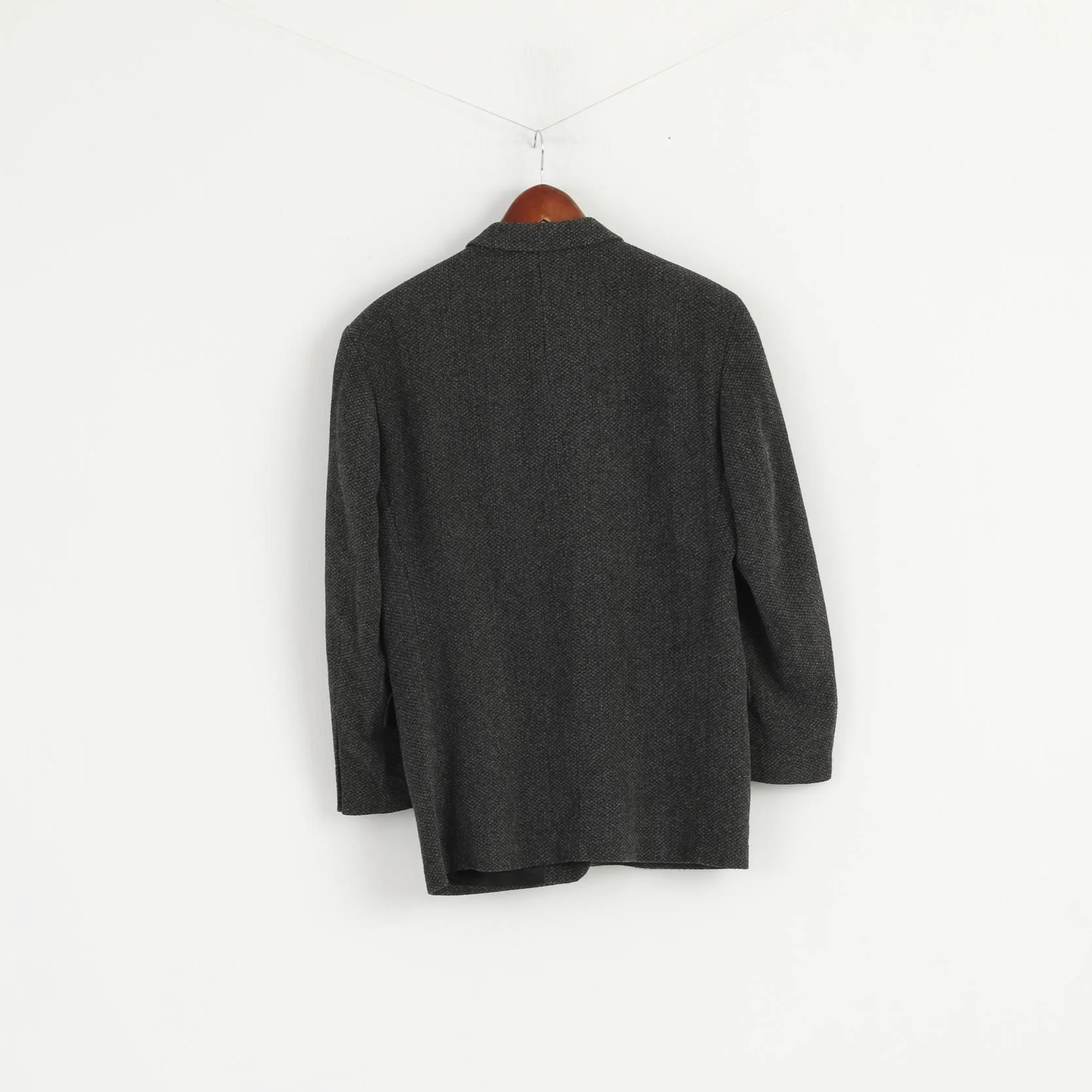 Rochas Paris Men 38 S Blazer Grey Cotton Blend Single Breasted Jacket - Image 6
