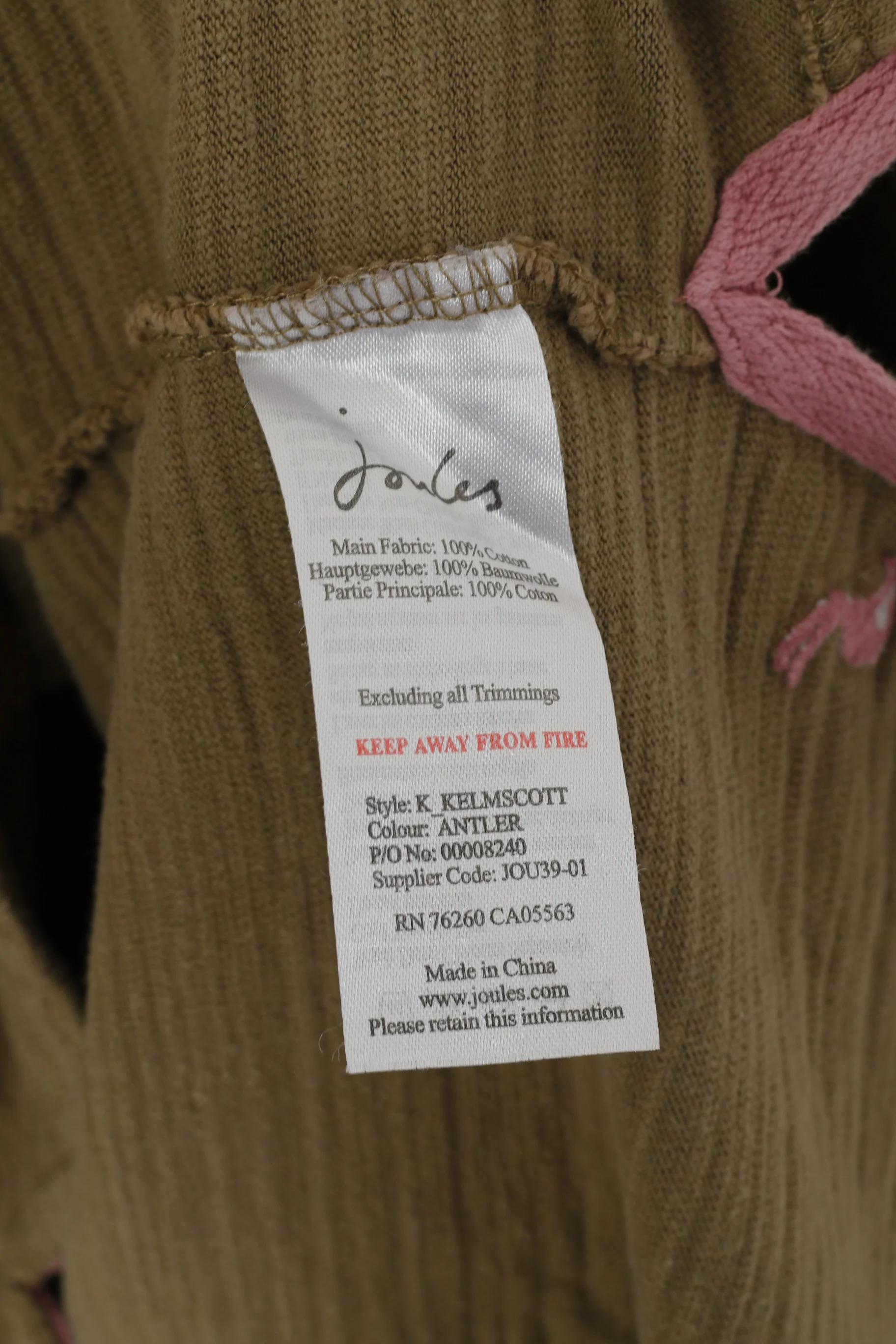 Tom Joule Women 12 M Sweatshirt Khaki Cotton Soft Zip Neck Sportswear Top - Image 5