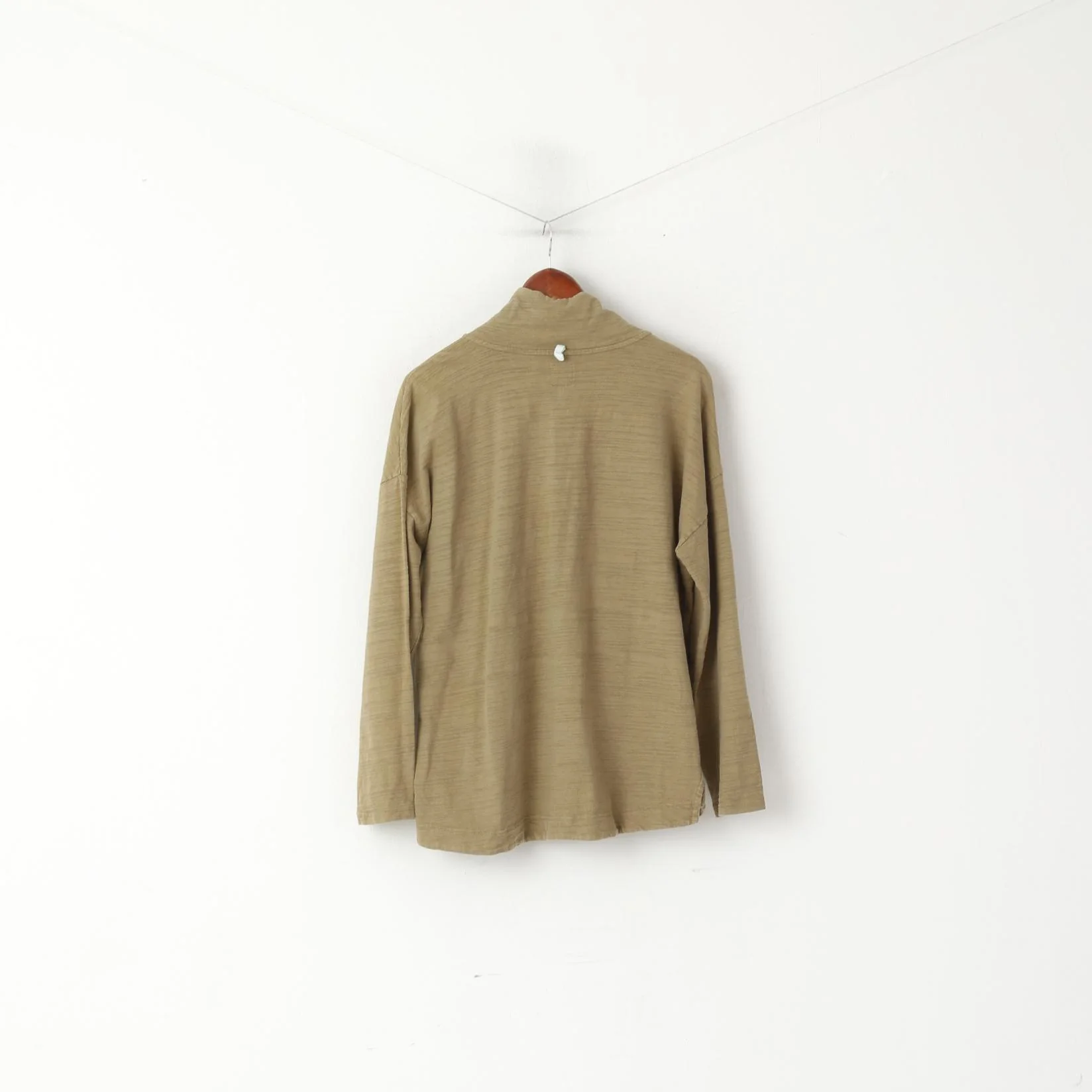 Tom Joule Women 12 M Sweatshirt Khaki Cotton Soft Zip Neck Sportswear Top - Image 6