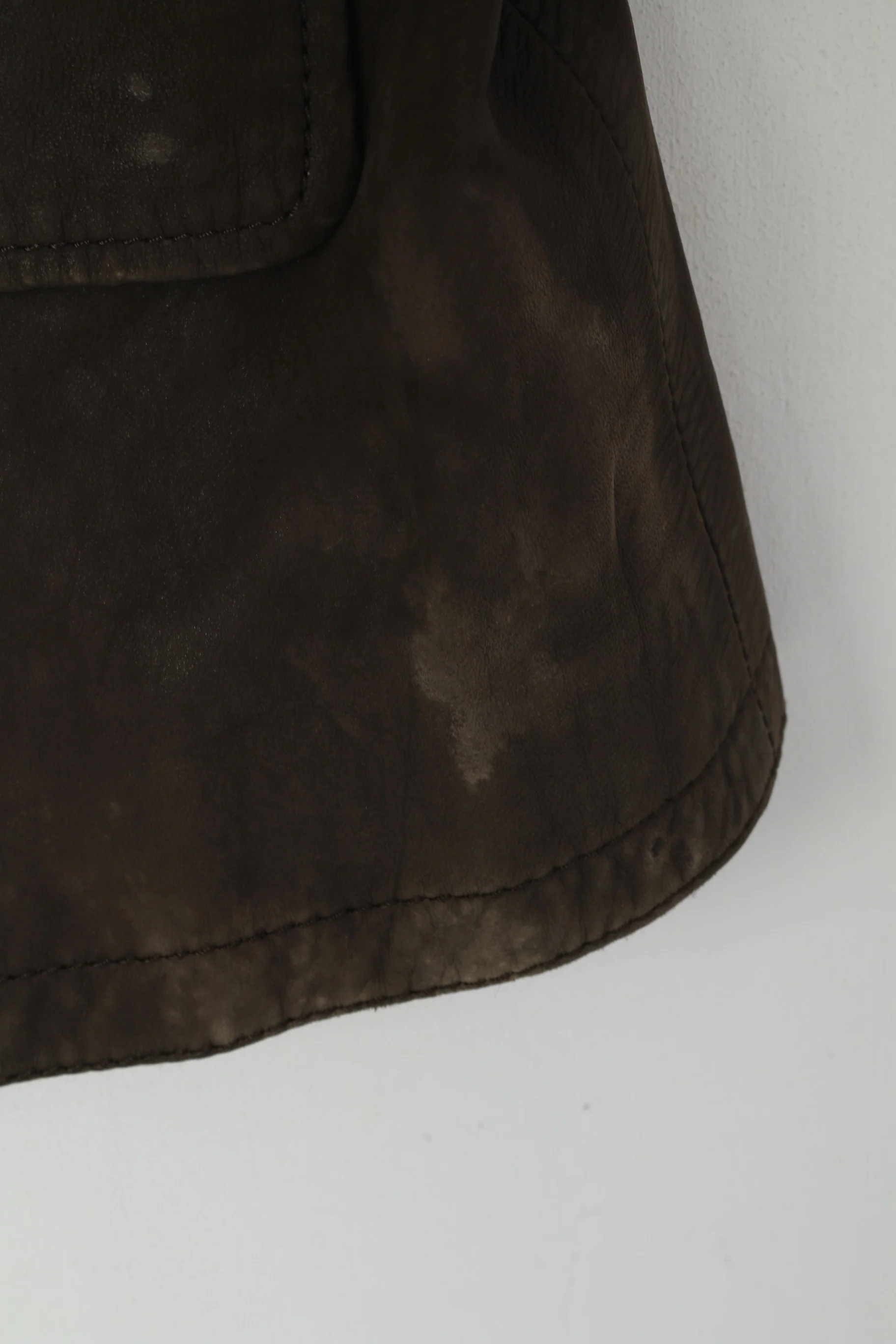 Brandtex Women 14 40 M Jacket Brown Soft Leather Single Breasted Vintage Top - Image 4