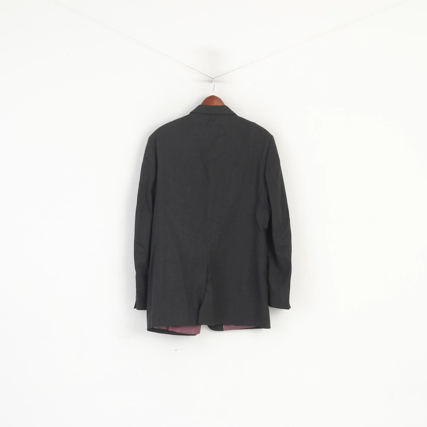 Ted Baker Elevated Men 42 52 Long Blazer Charcoal Wool Single Breasted Jacket - Image 7