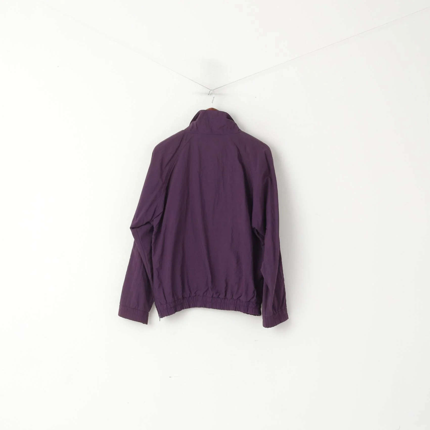 John F.Gee Men 44/46 S Jacket Purple Vintage Kangaroo Pocket Nylon Waterproof Top - Image 6
