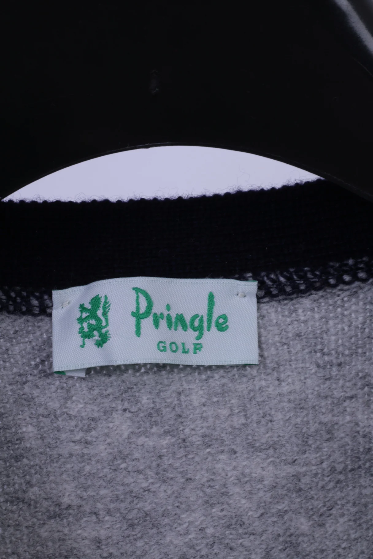 Pringle Golf Men M (S) Vest Blue Grey Wool V Neck Plain Vintage Bodywarmer - Image 5