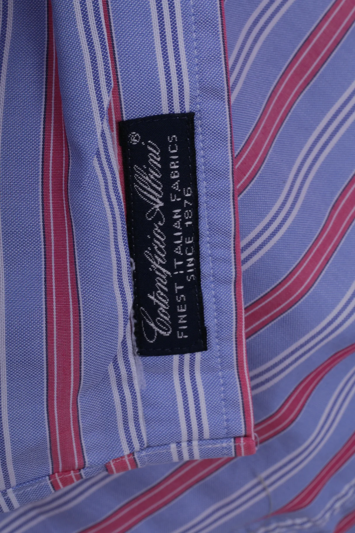 Hackett London Men S Casual Shirt Blue Striped Finest Italian Cotton Long Sleeve - Image 6