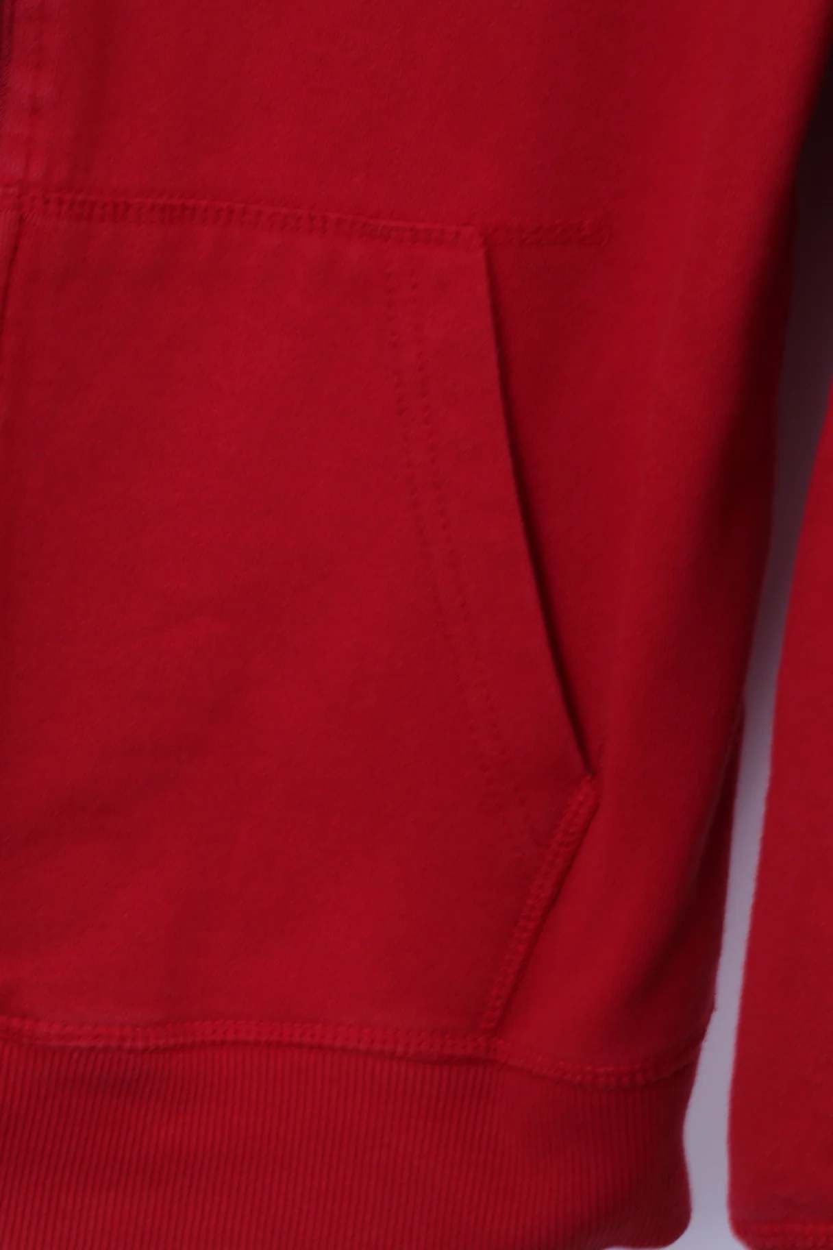 Etirel Mens M Sweatshirt Red Cotton Campus Sportswear Zip Up Hoodie Active Top - Image 4
