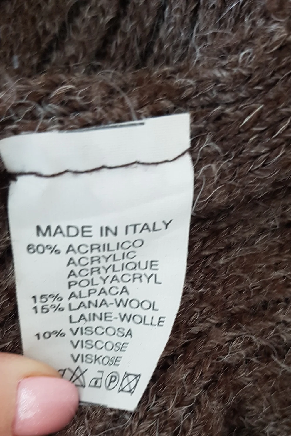FLOYD by Smith Womens XL (M) Sweater Belted Brown Long Open Front Sleeveless Italy - Image 4