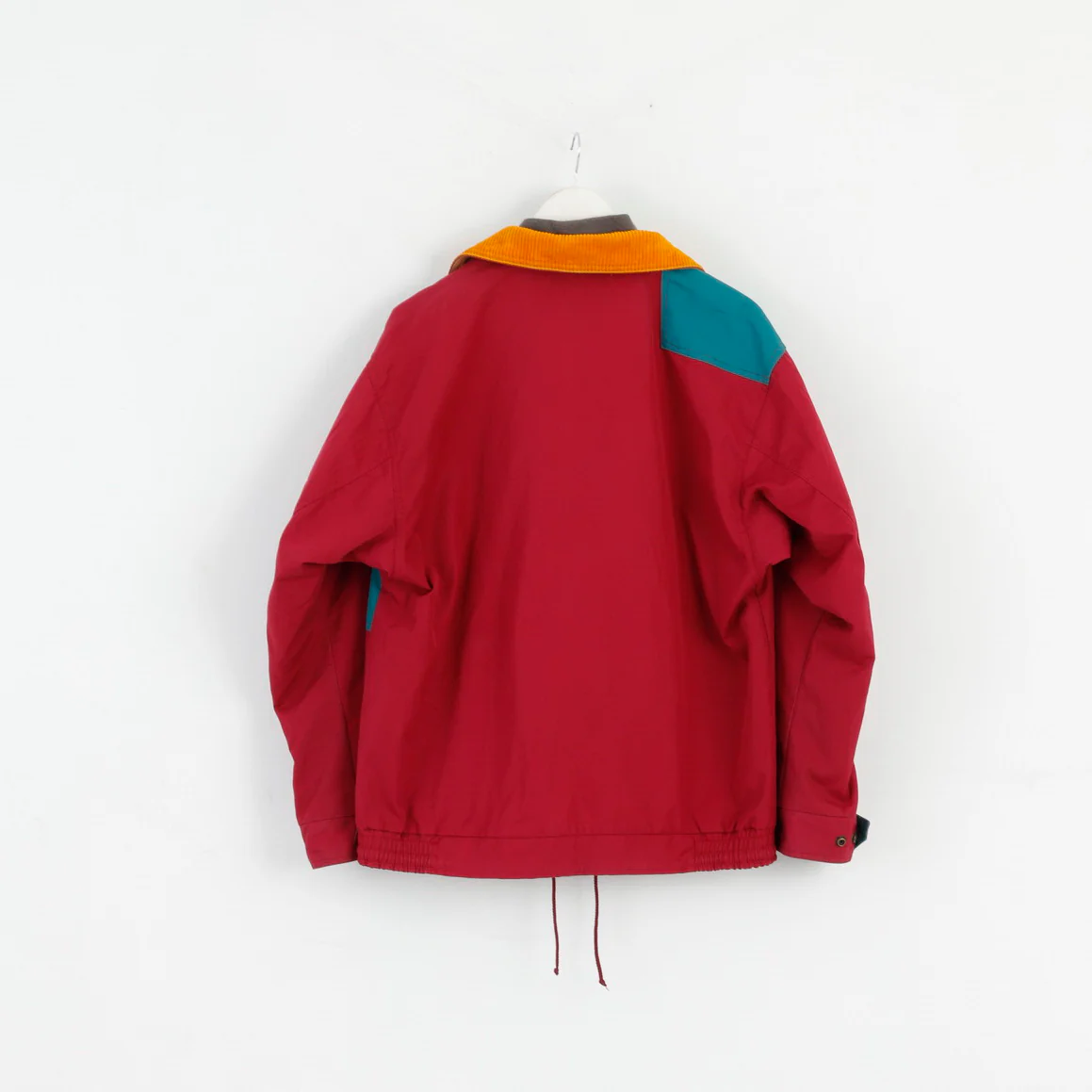 SOS Redline Men S Jacket Bomber Vintage Cotton Blend Burgundy Zip Up Retro Top - Image 8
