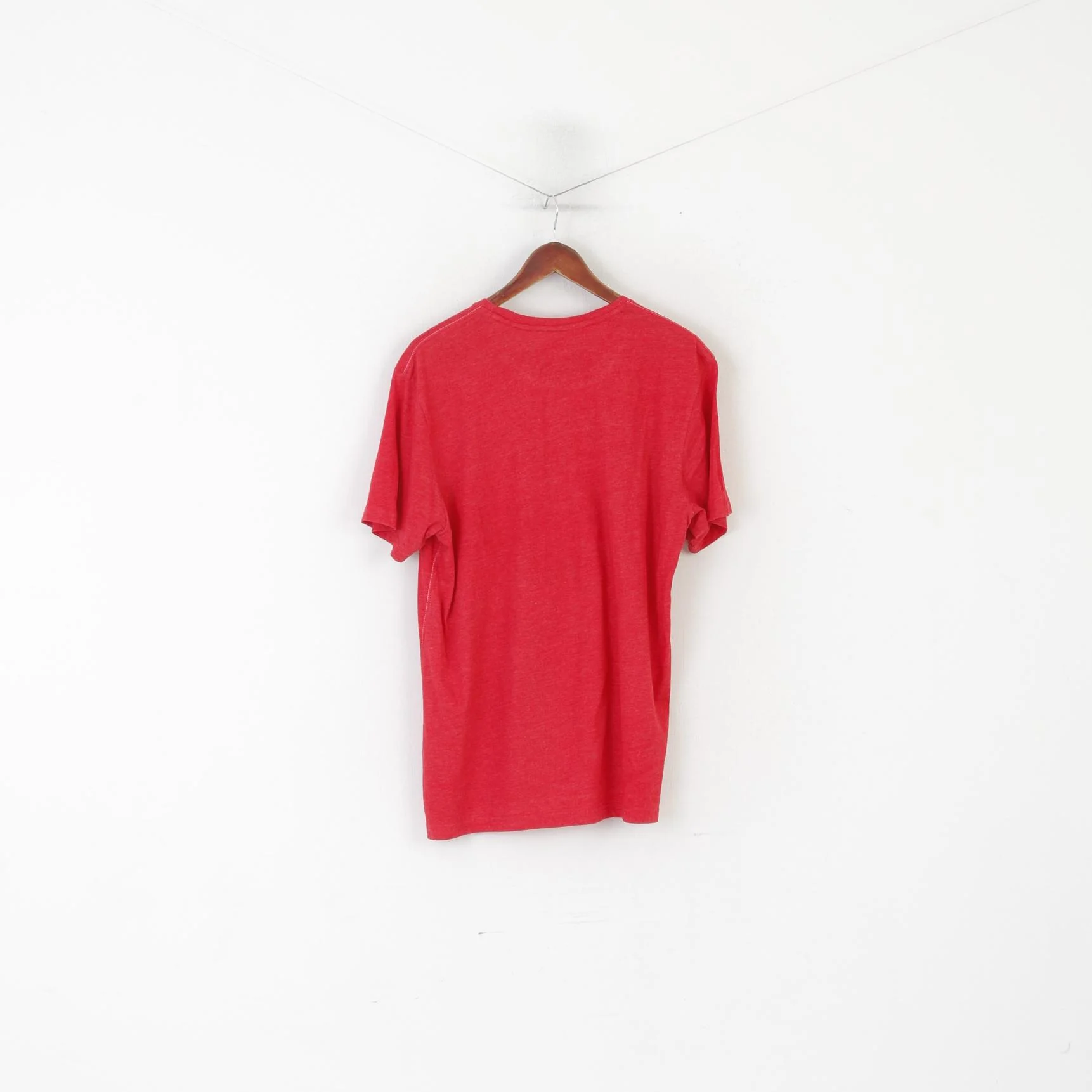 F&F Men L Shirt Red Cotton Enjoy Coca-Cola Football Crew Neck Casual Top - Image 5