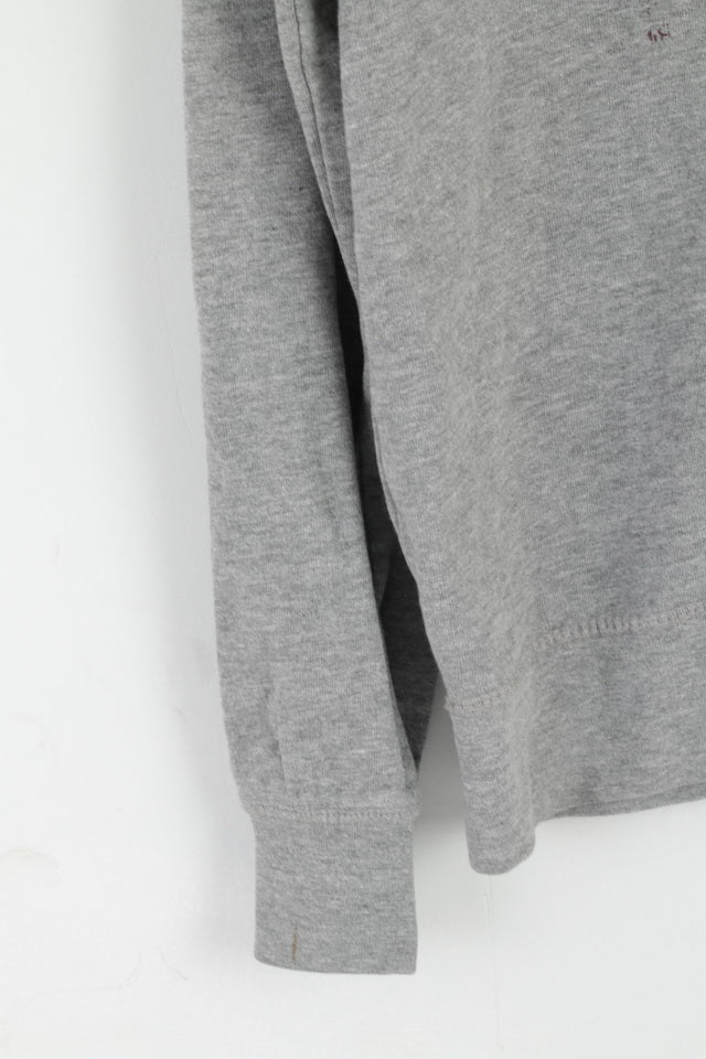 Shine Original Mens M Sweatshirt Grey Cotton Graphic Vintage Classic Top - Image 3