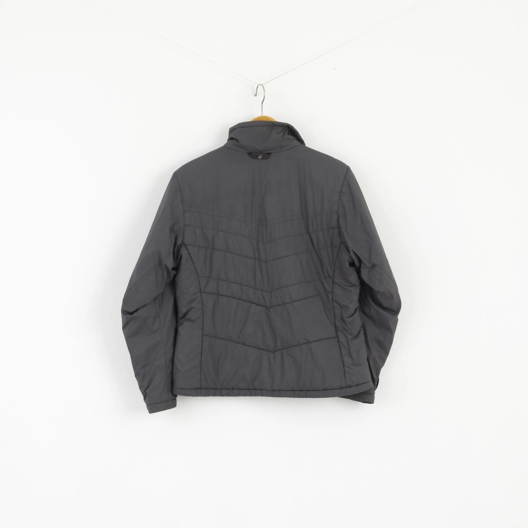Columbia Women M Jacket Grey Embroided Quilted Sportswear Zip Up Top - Image 7