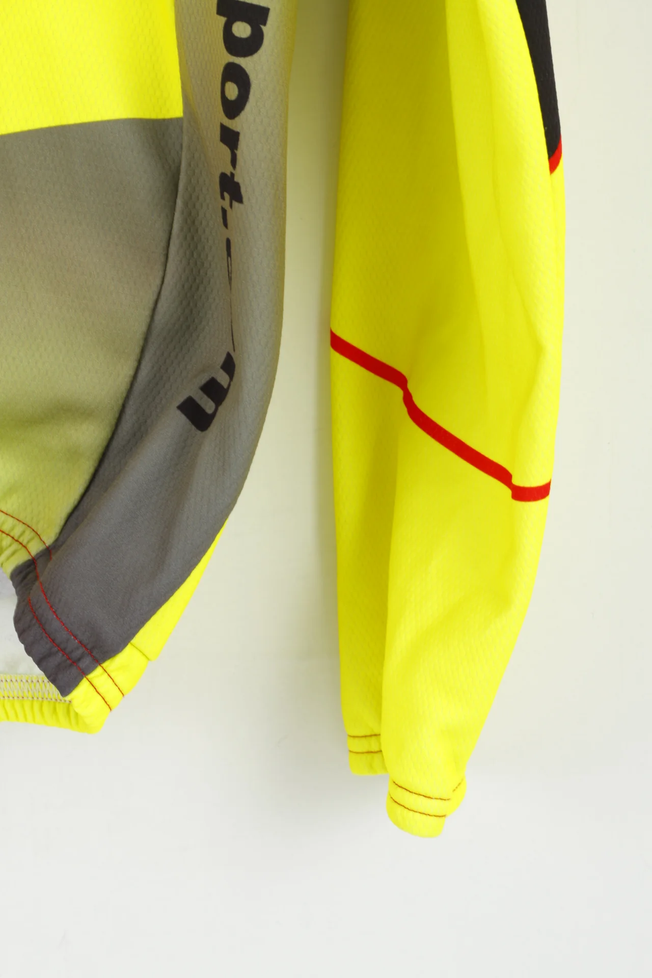 VLoFRA Men 8 L Cycling Shirt Yellow Long Sleeve Full Zipper Bike Jersey Italy Top - Image 3