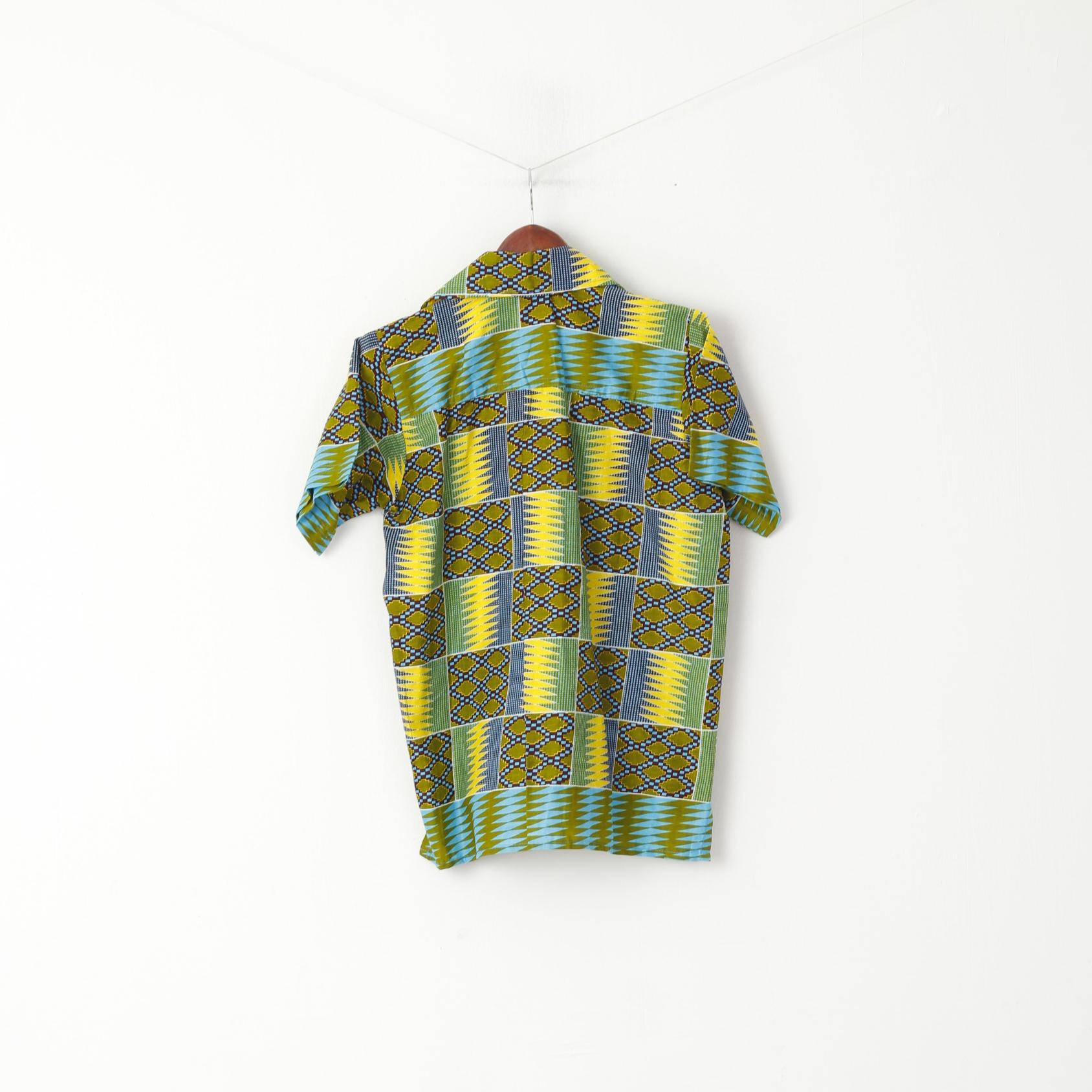 Saitino Boys 14 Age Casual Shirt Multicoloured Handmade Short Sleeve Summer Top - Image 5