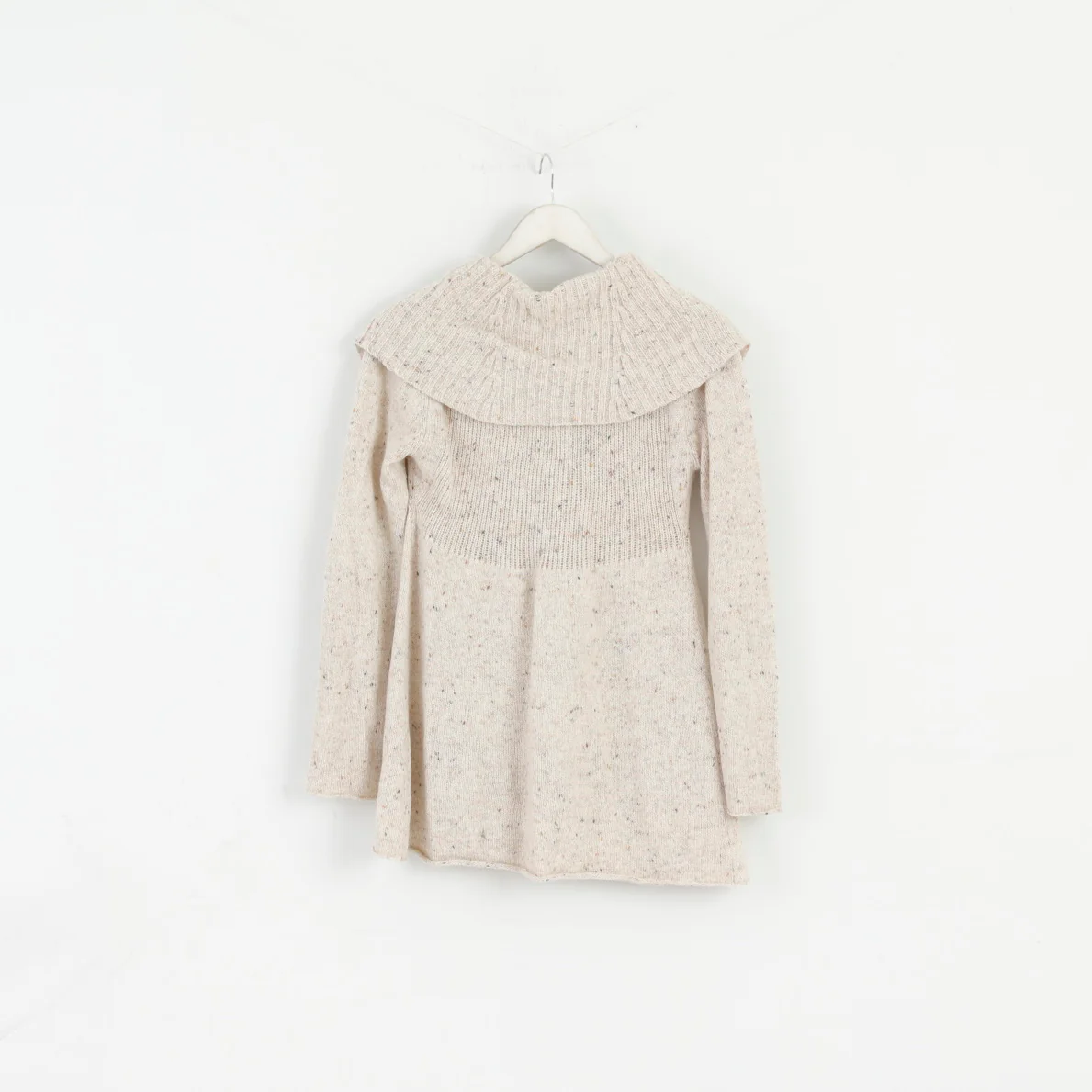 Fever Women S Jumper Beige Wool Angora Blend Cardigan Sweater - Image 5