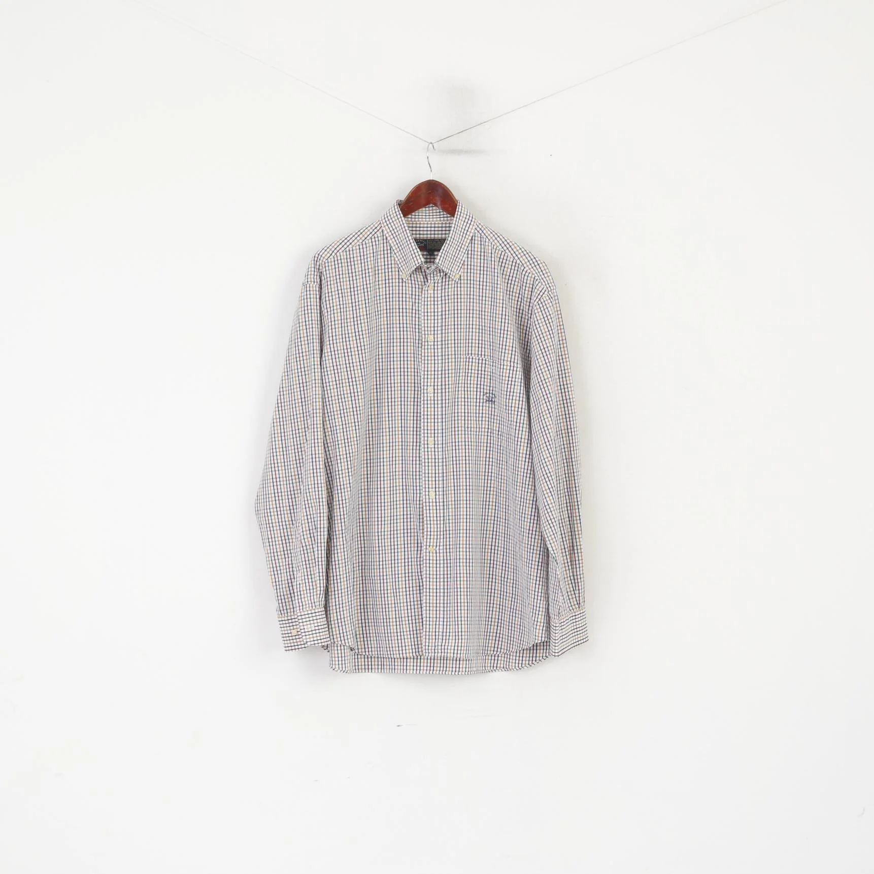 Paul & Shark Yachting Men 44 17.5 XXL Casual Shirt Multicolour Check Cotton Top - Image 2