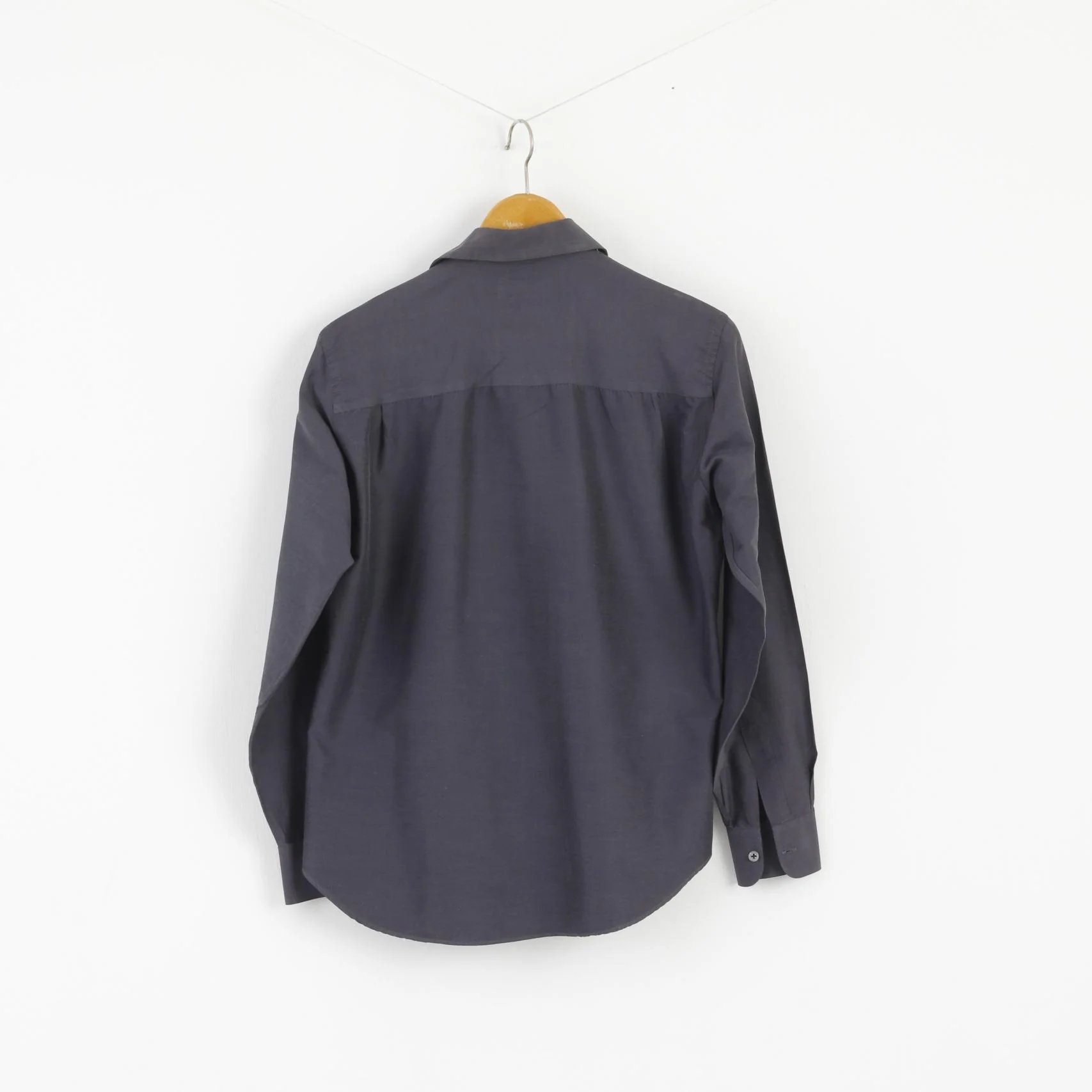 Calvin Klein Mens 33 M Casual Shirt Dark Grey Cotton Soft Long Sleeve Top - Image 6