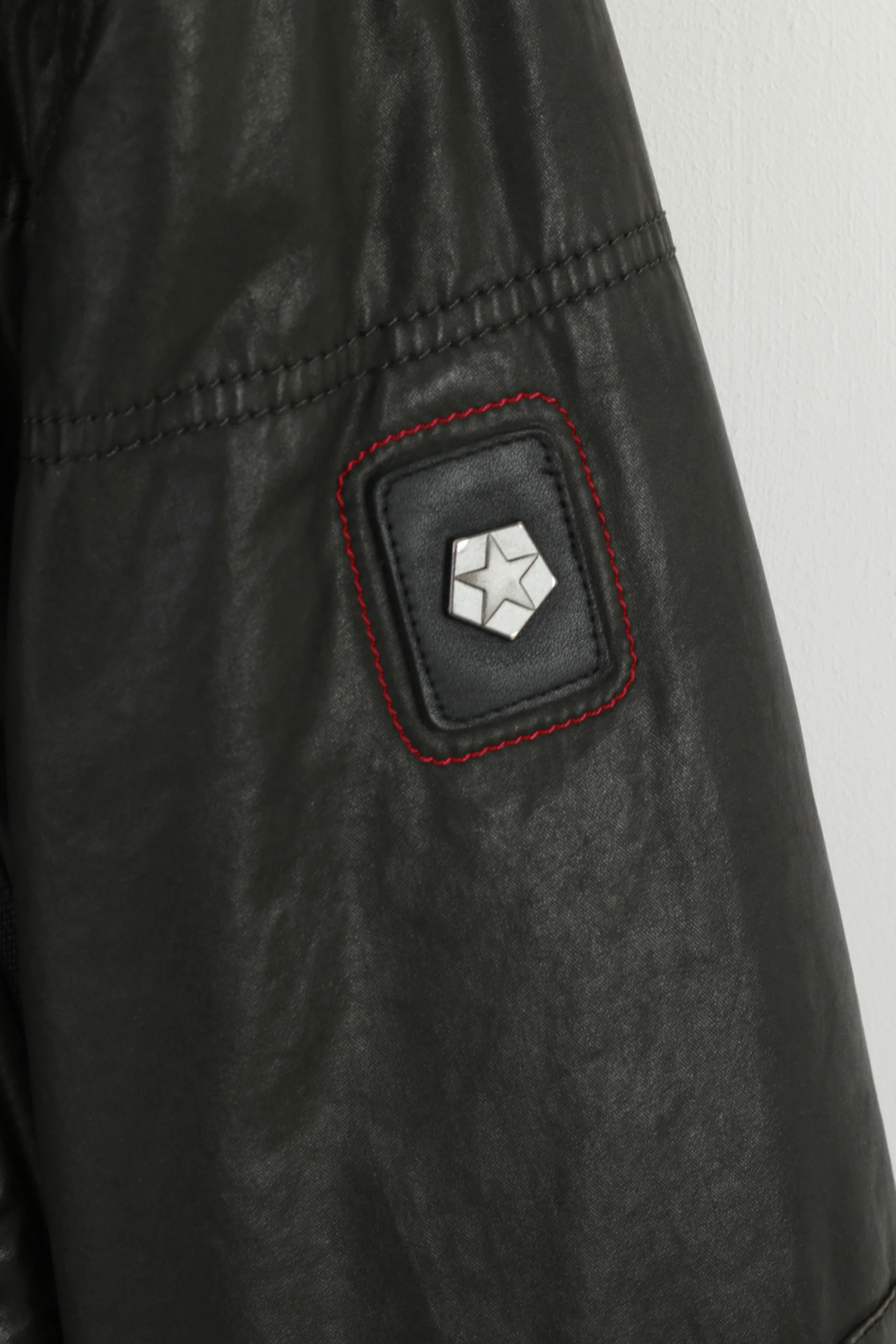 Milestone Men 52 L Jacket Black Cotton Wax Parka Winter Full Zipper Top - Image 4