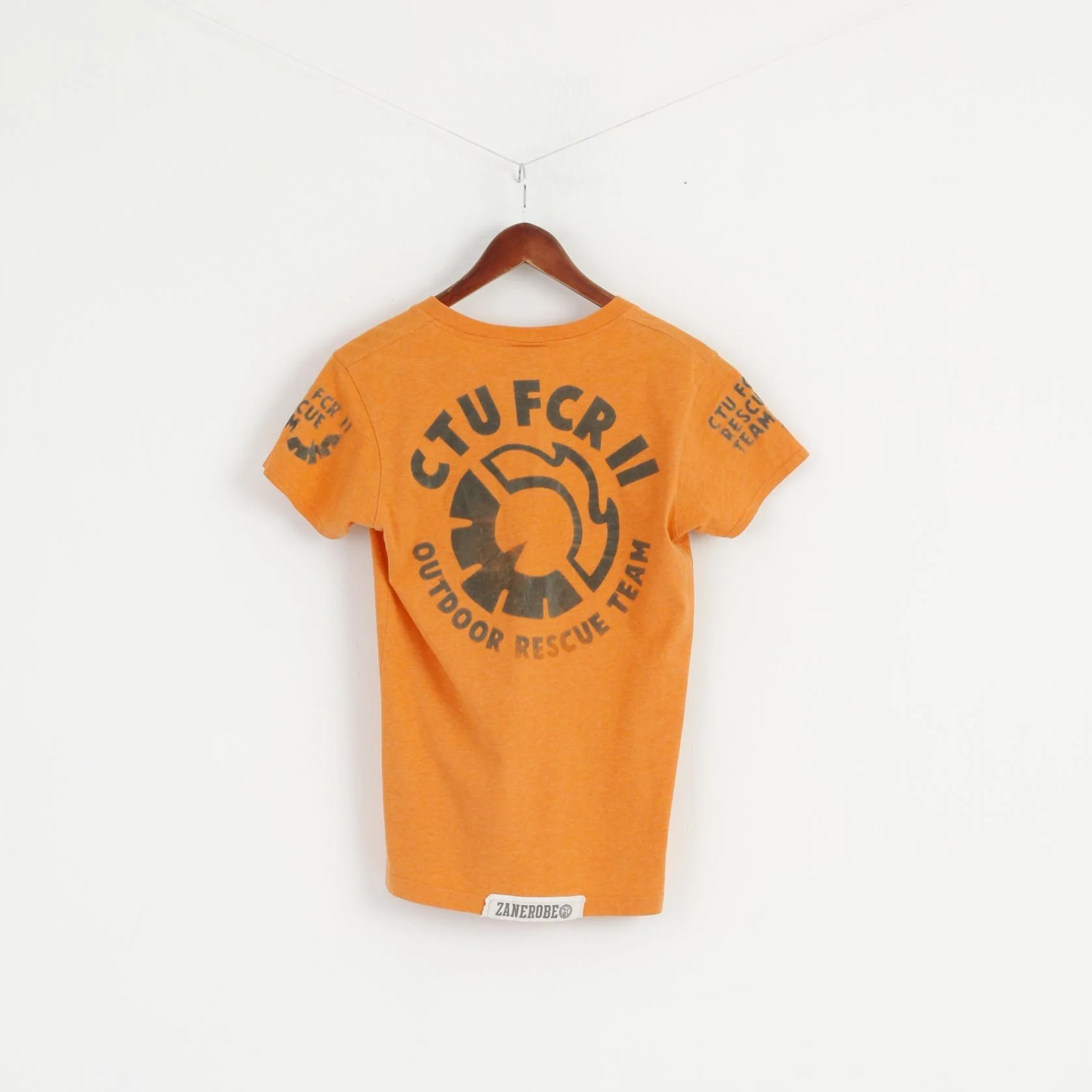 Zanerobe Women S T-Shirt Orange Cotton CTU FCR Rescue Team V Neck Top - Image 6