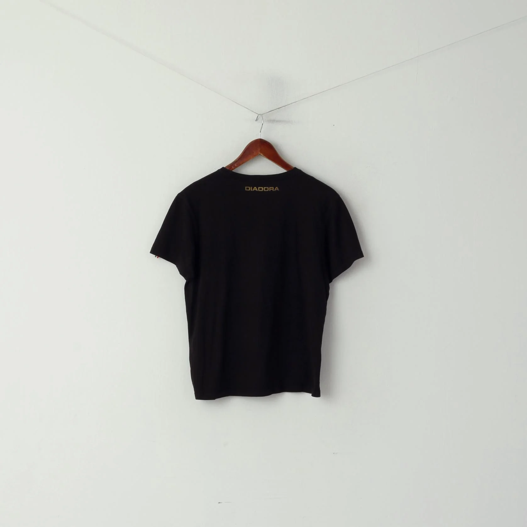 Diadora Women S Shirt Black Cotton Squadra Italy Stretch Sport Top - Image 6